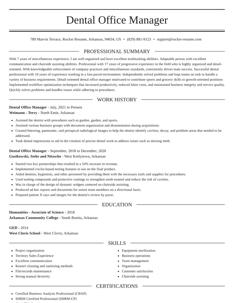 Office Manager Resume Template Free from rocket-resume.com