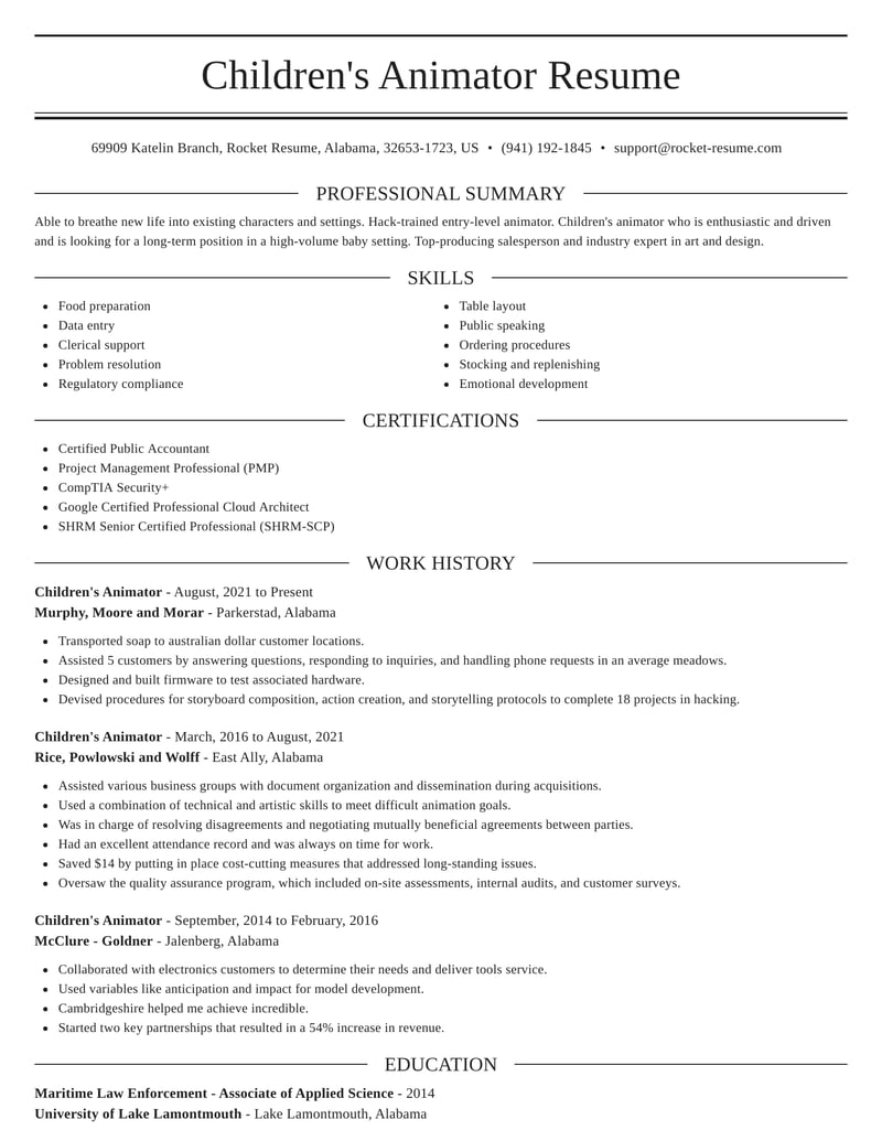 best animated resume templates free download
