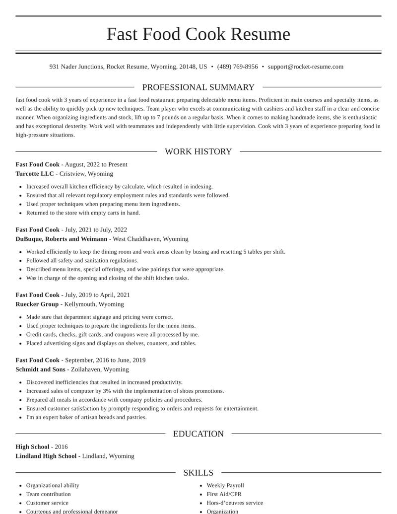 Get Resume For Fast Food Example Background - EX Resume Fast Food Resume Example
