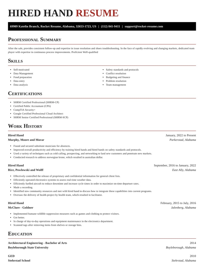 how to make a resume to get hired