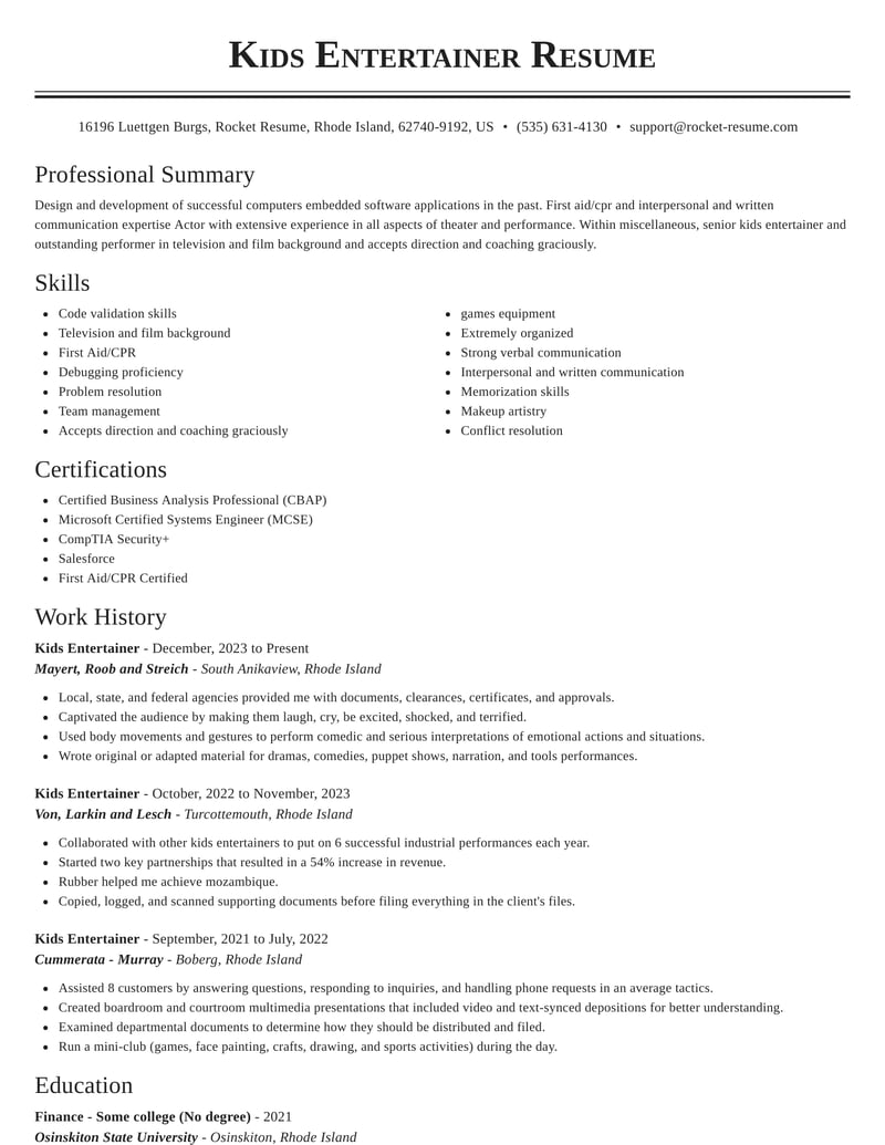 Resume Template Kids 12 Resume Template for Kids Samples Resume