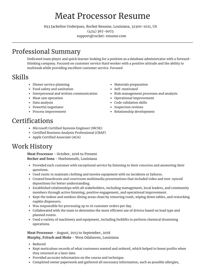 quick word processing skills on resume