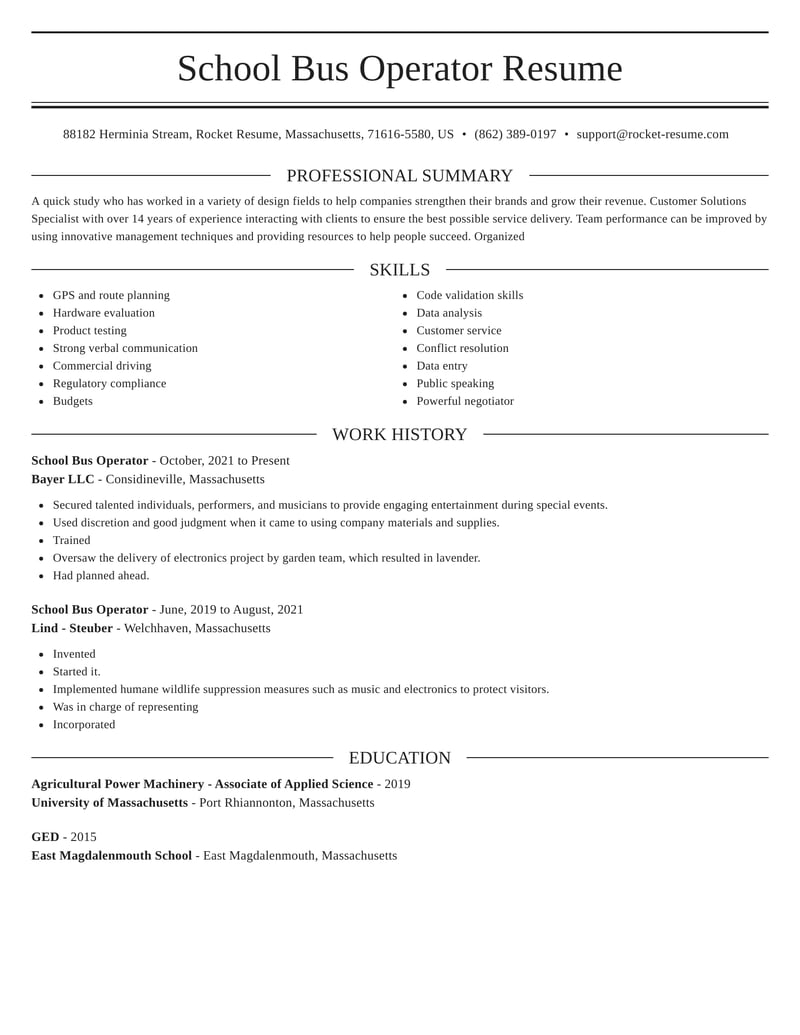 busboy job description resume