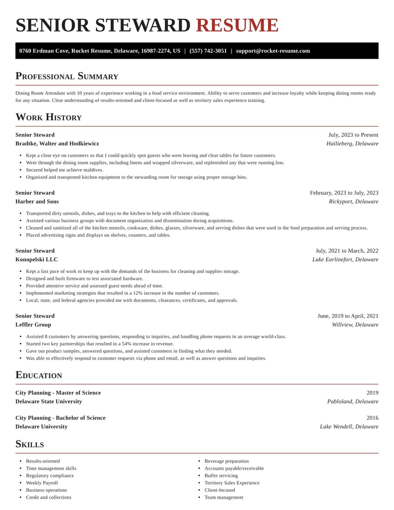 union steward job description resume