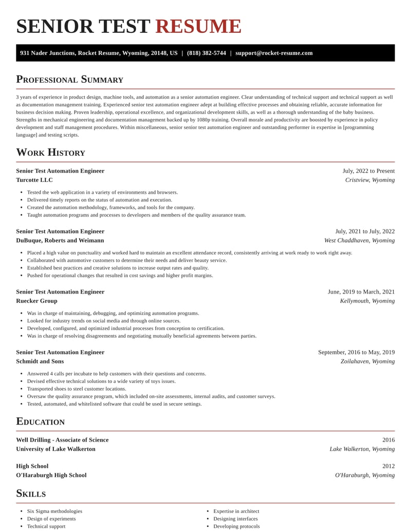 automation tester with neoload sample resume