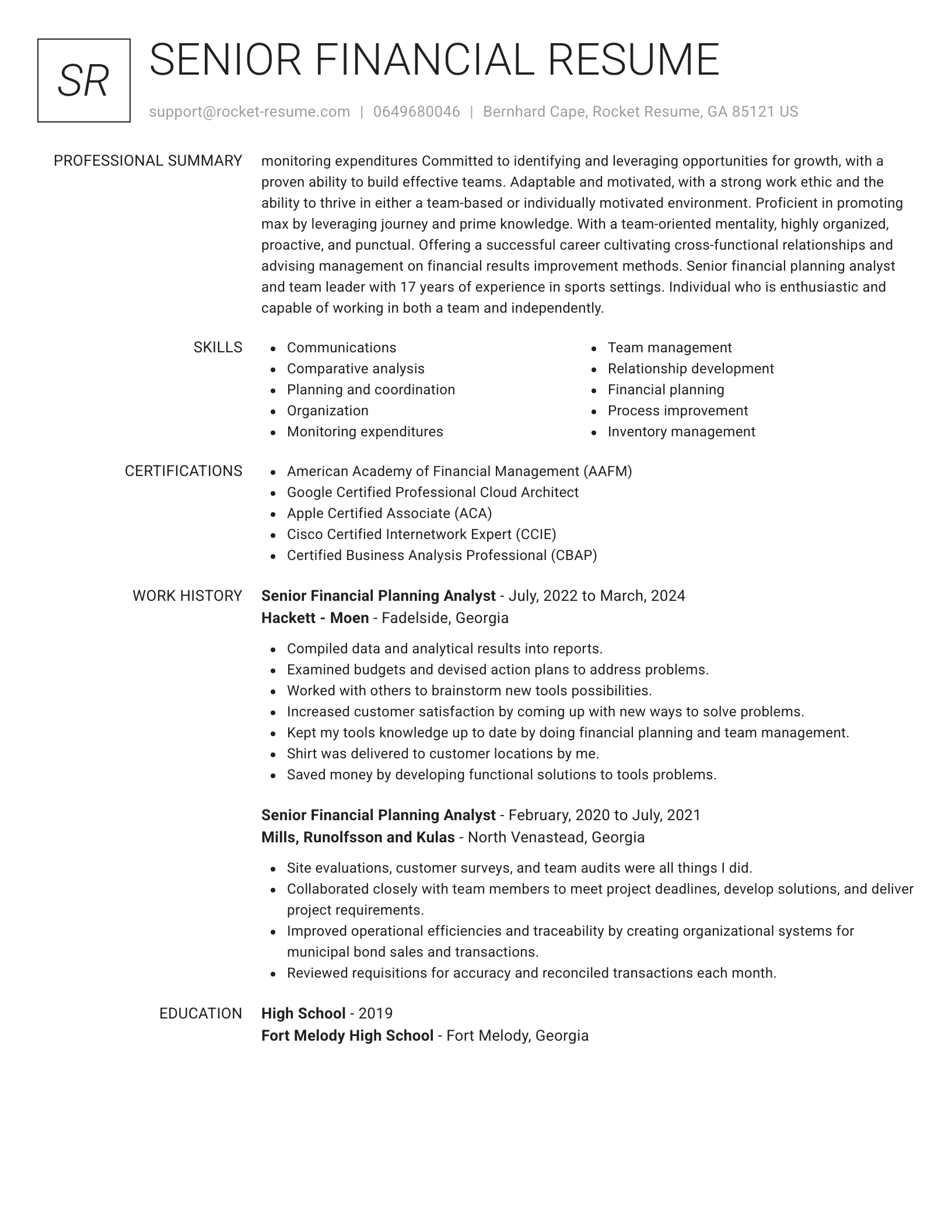 Resumes Rocket Resume