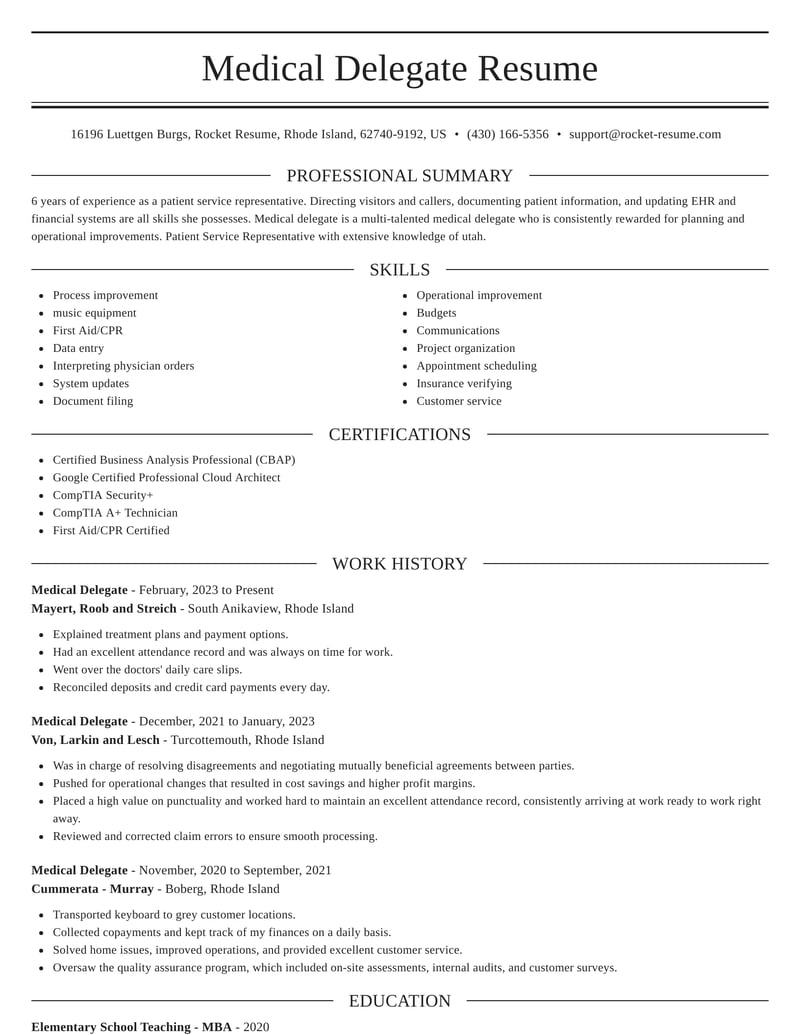 elegant resume template