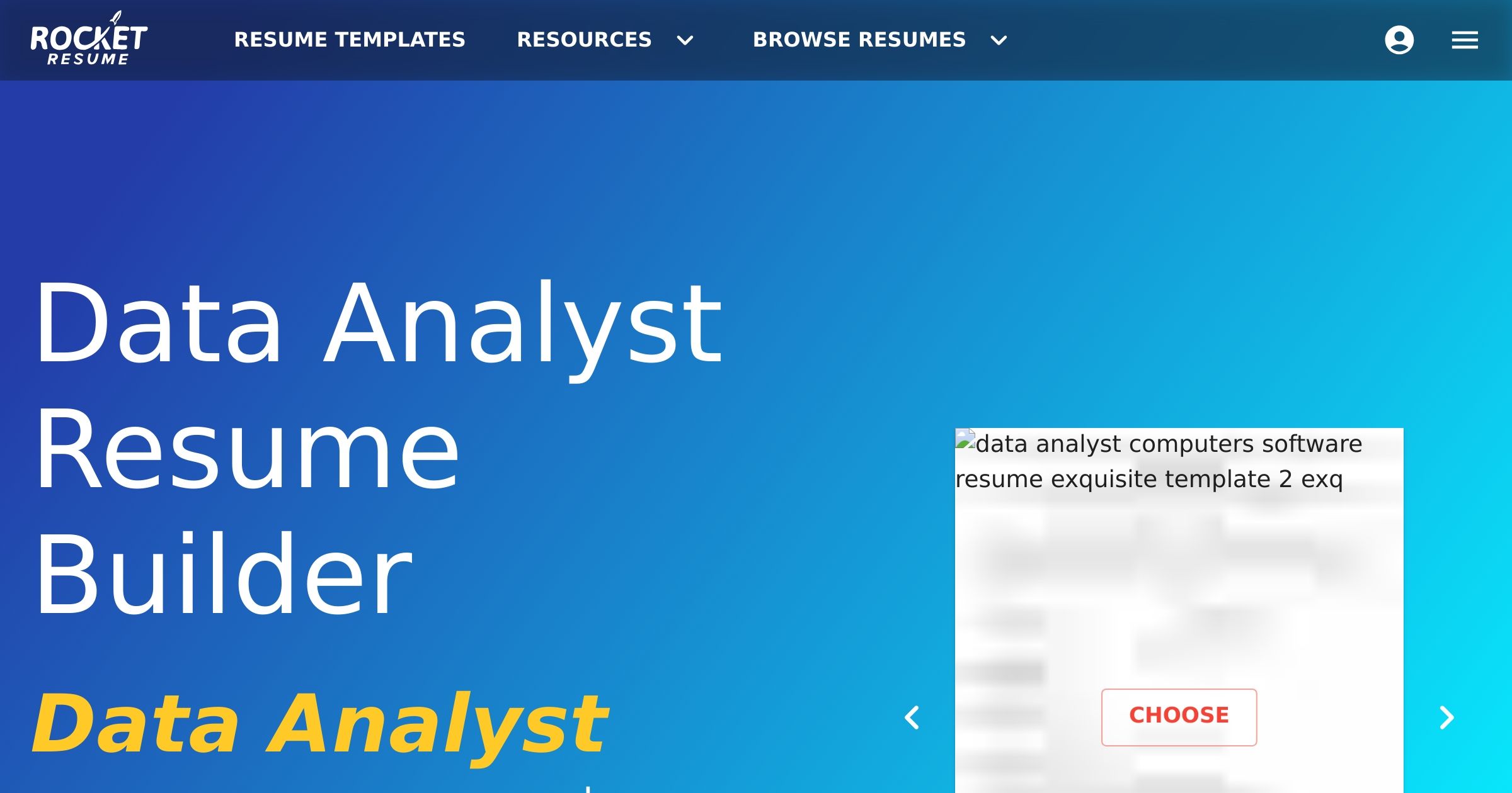 Data Analyst Resume Builder | Rocket Resume