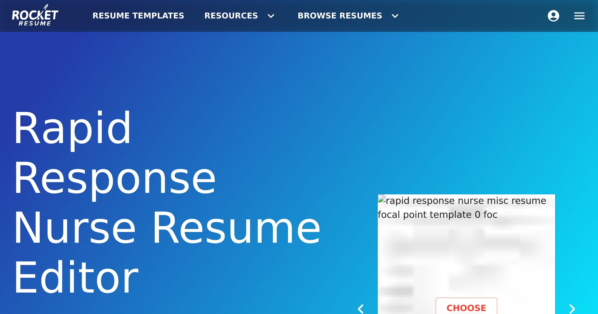 Rapid response nurse resume editor rocket resume