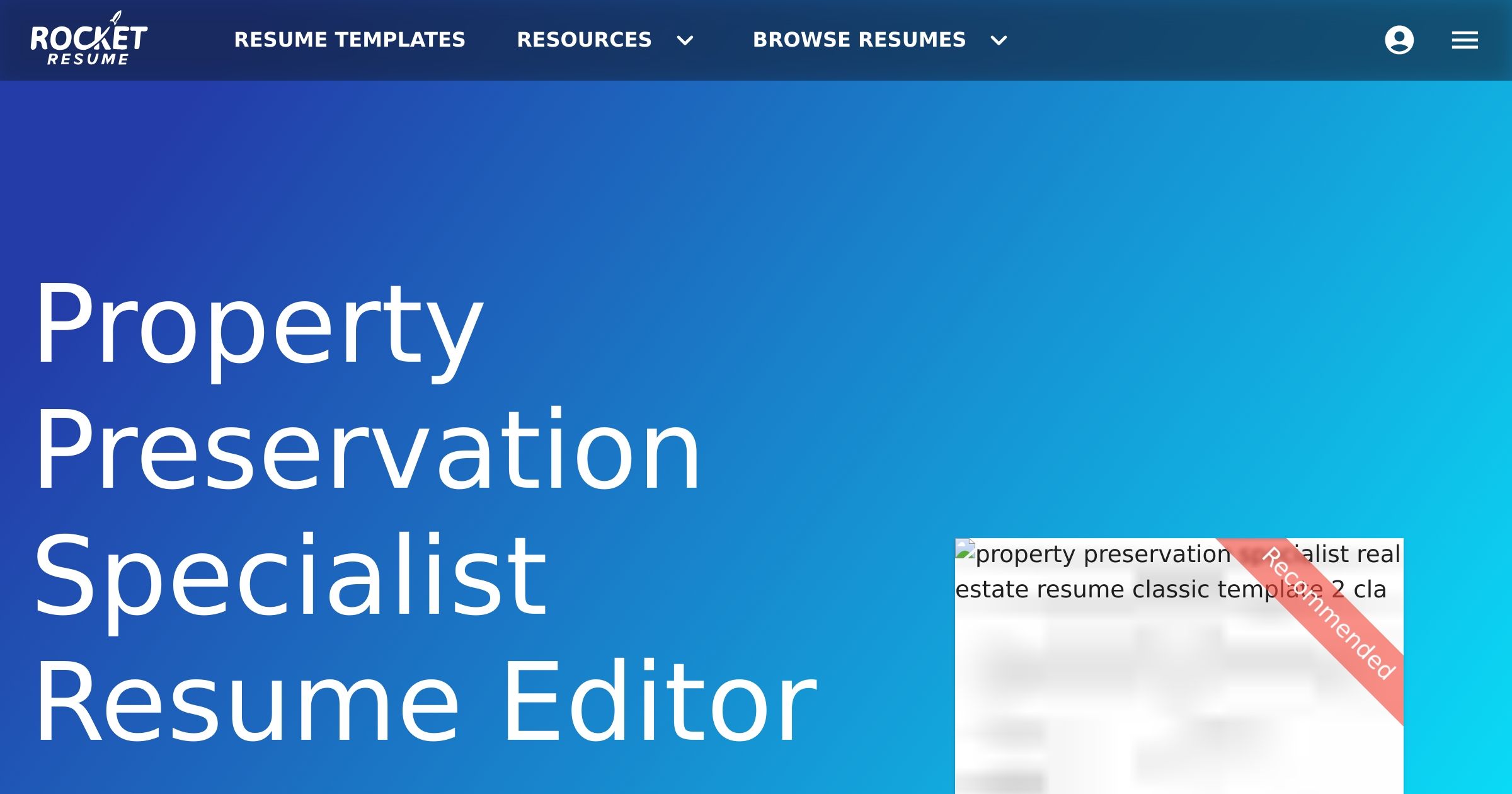 Property Preservation Specialist Resume Editor Rocket Resume