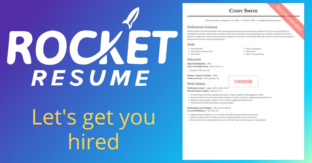 Head Women's Tennis Coach Resume Creator | Rocket Resume