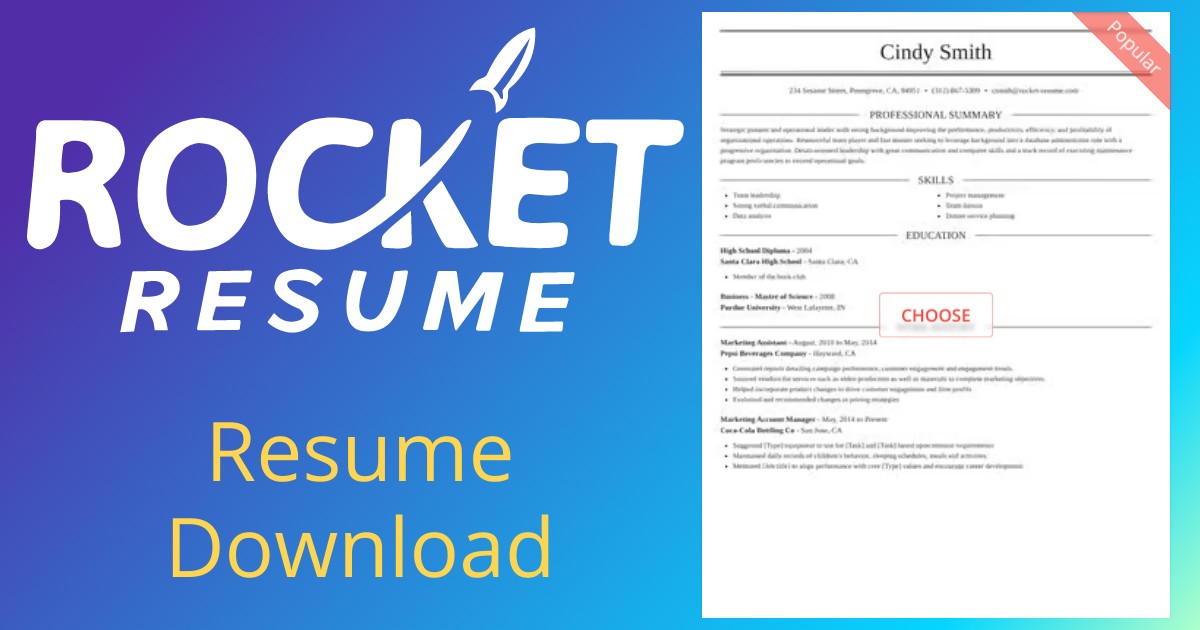 Build Your Resume, Free Templates & Examples Rocket Resume