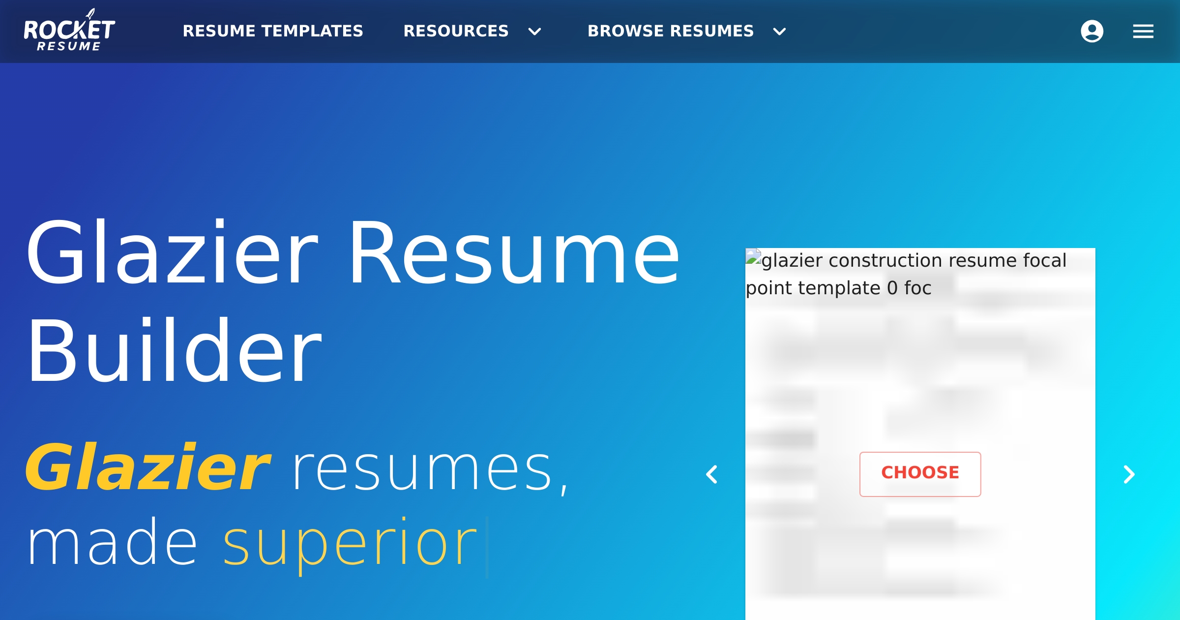 Glazier Resume Builder Rocket Resume