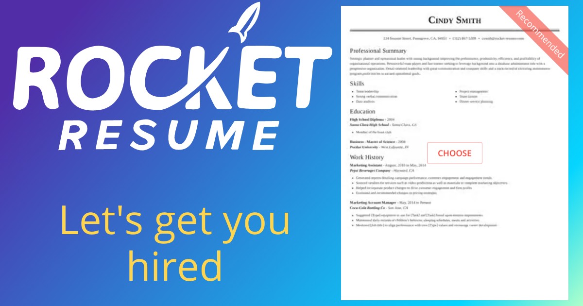 Oiler Resume Builder Rocket Resume