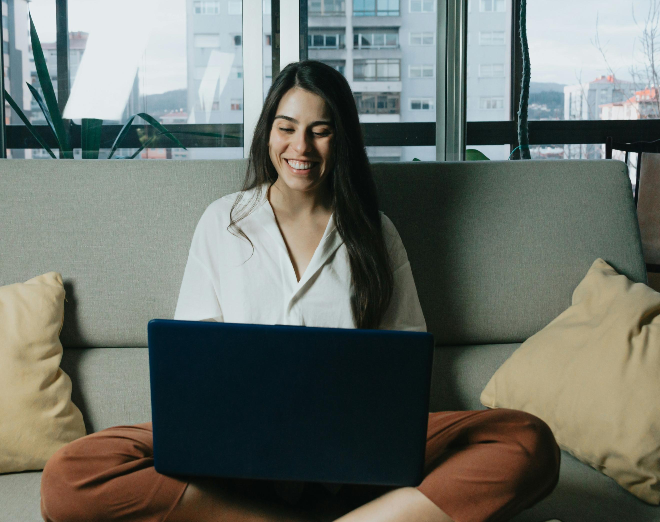 woman with laptop