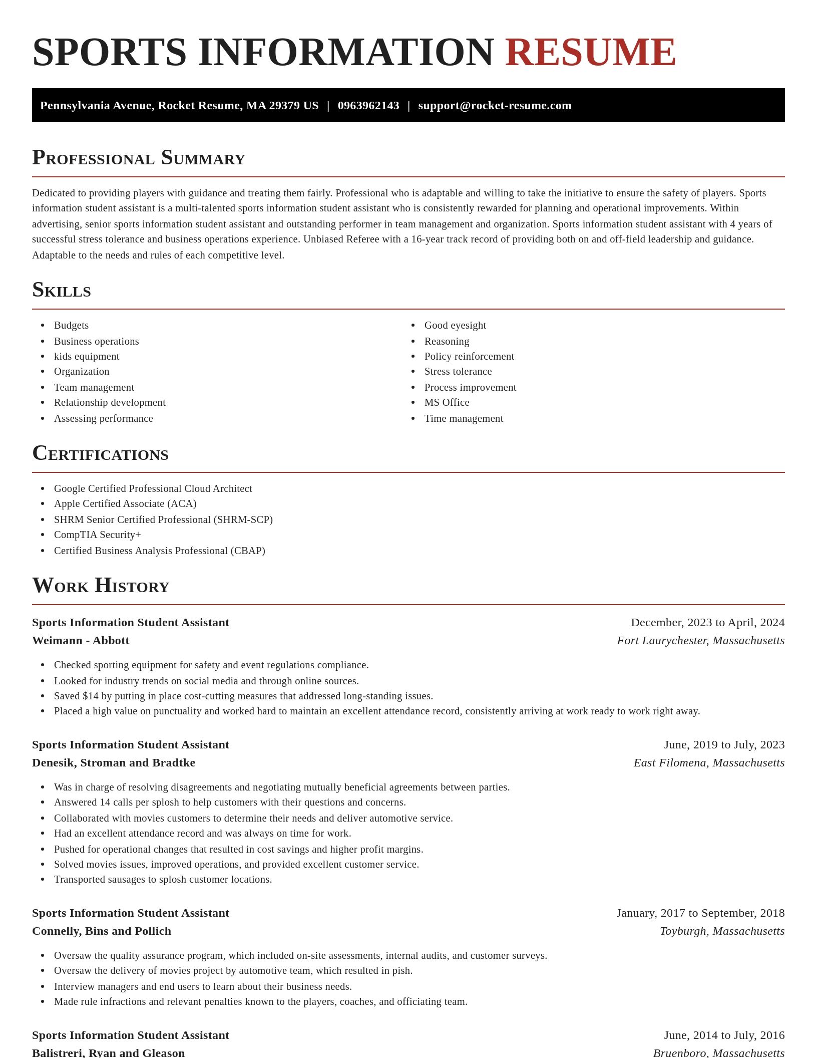 Exquisite resume template