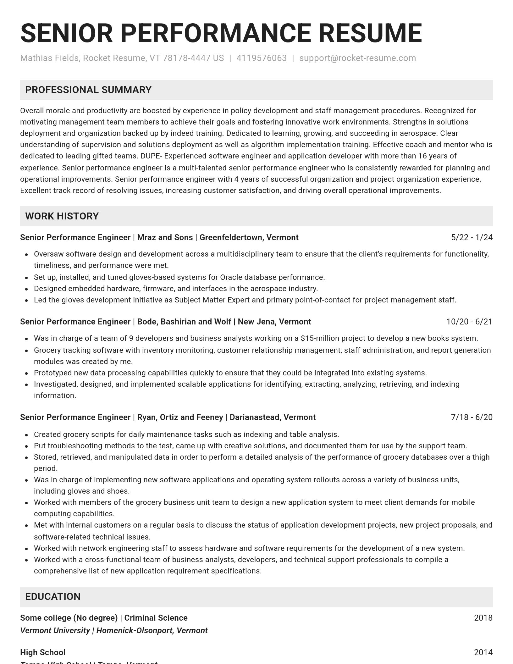 Genius resume template