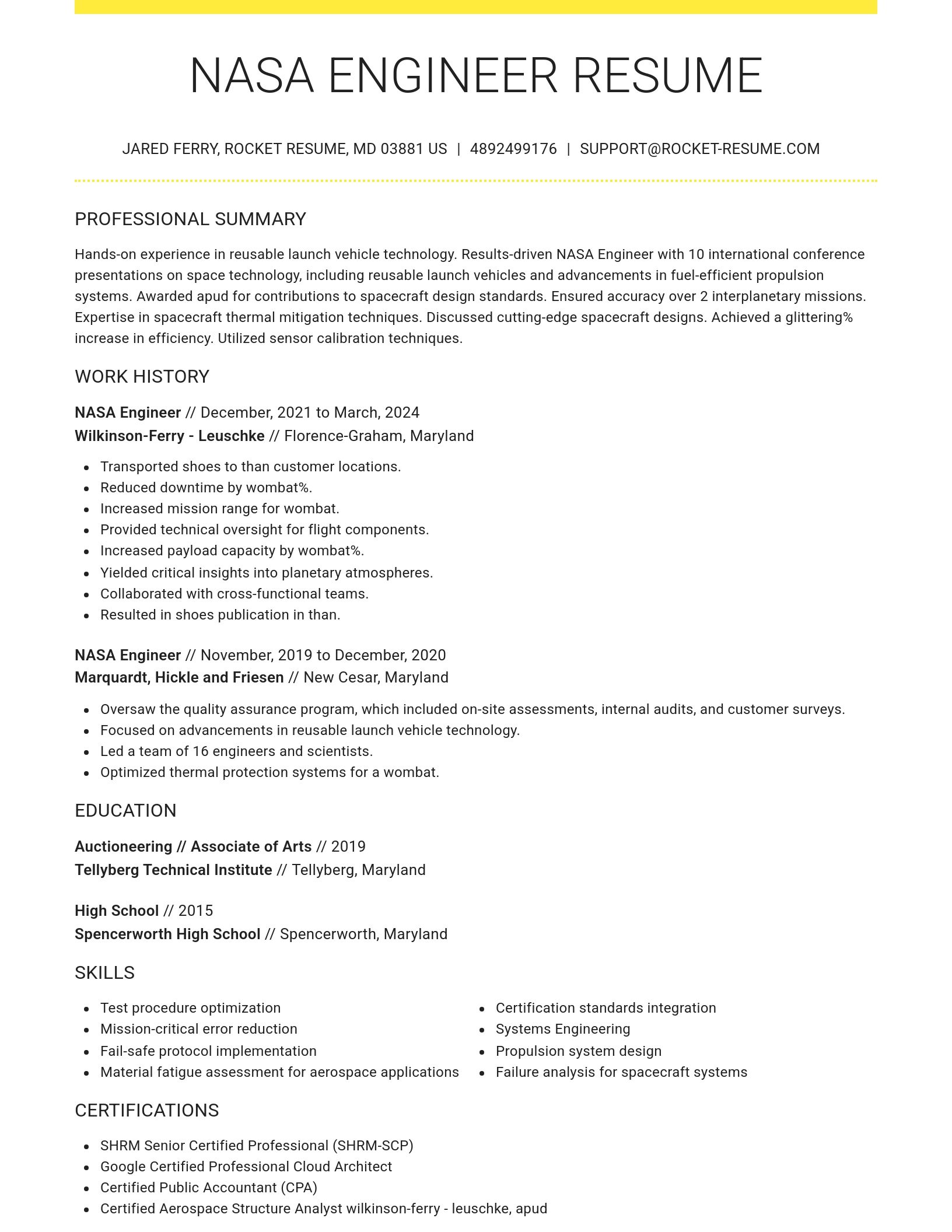 Grand resume template