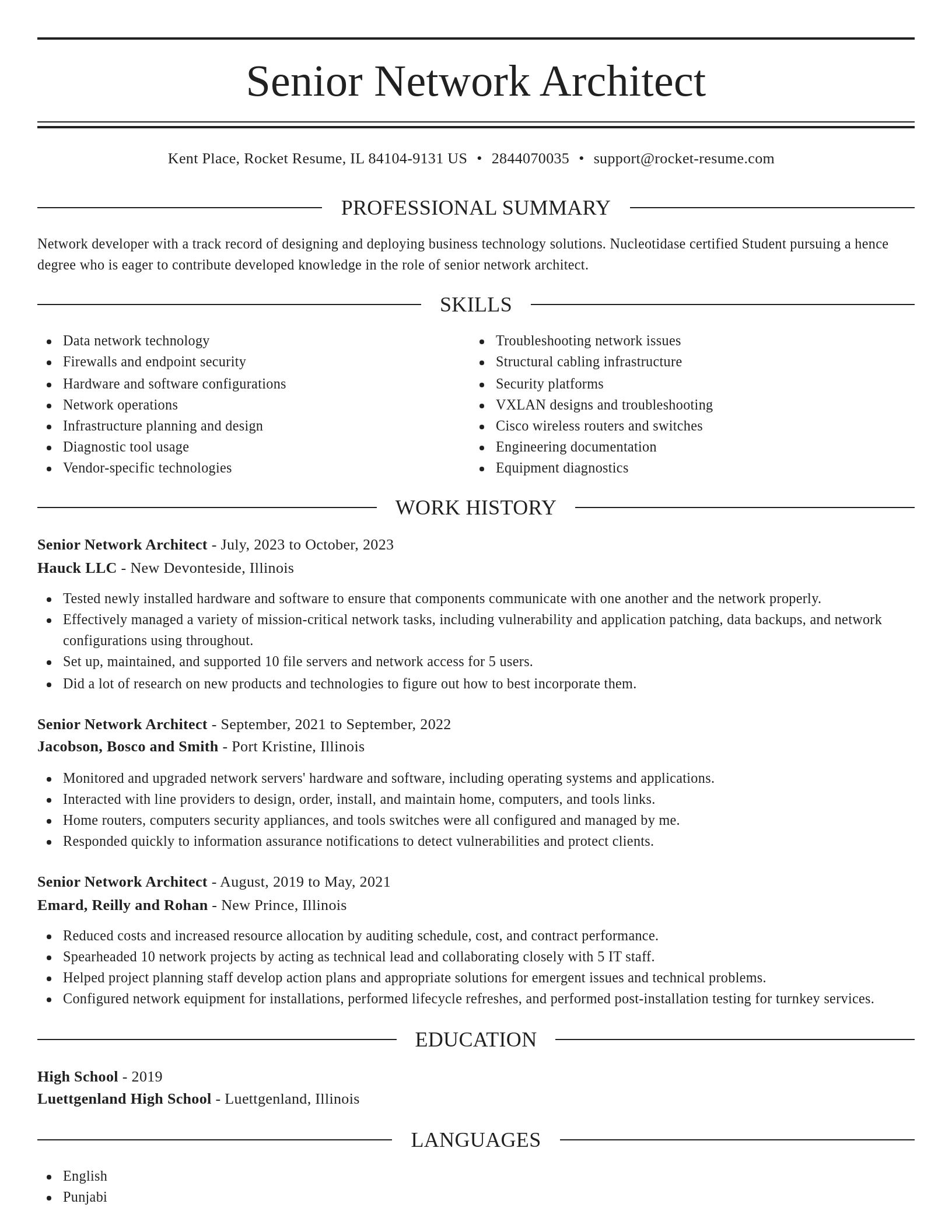 Elegant resume template