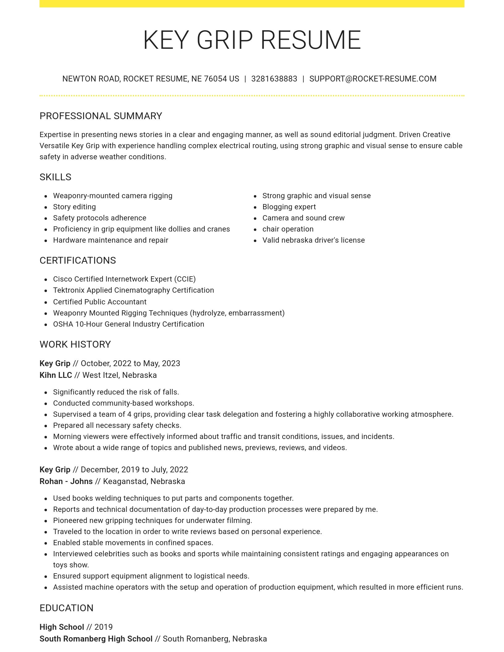Grand resume template
