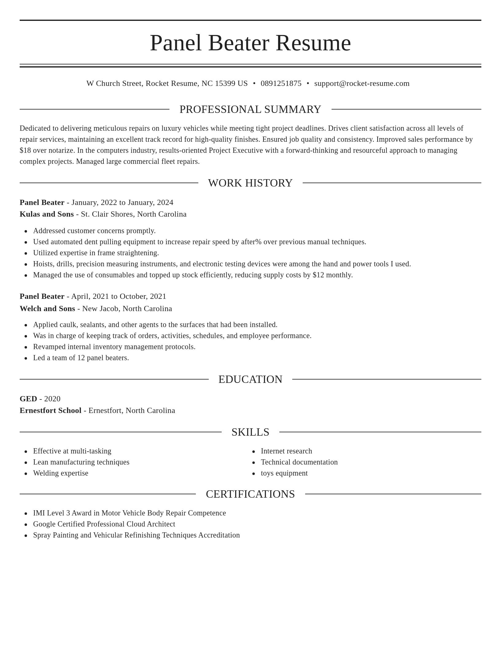 Elegant resume template