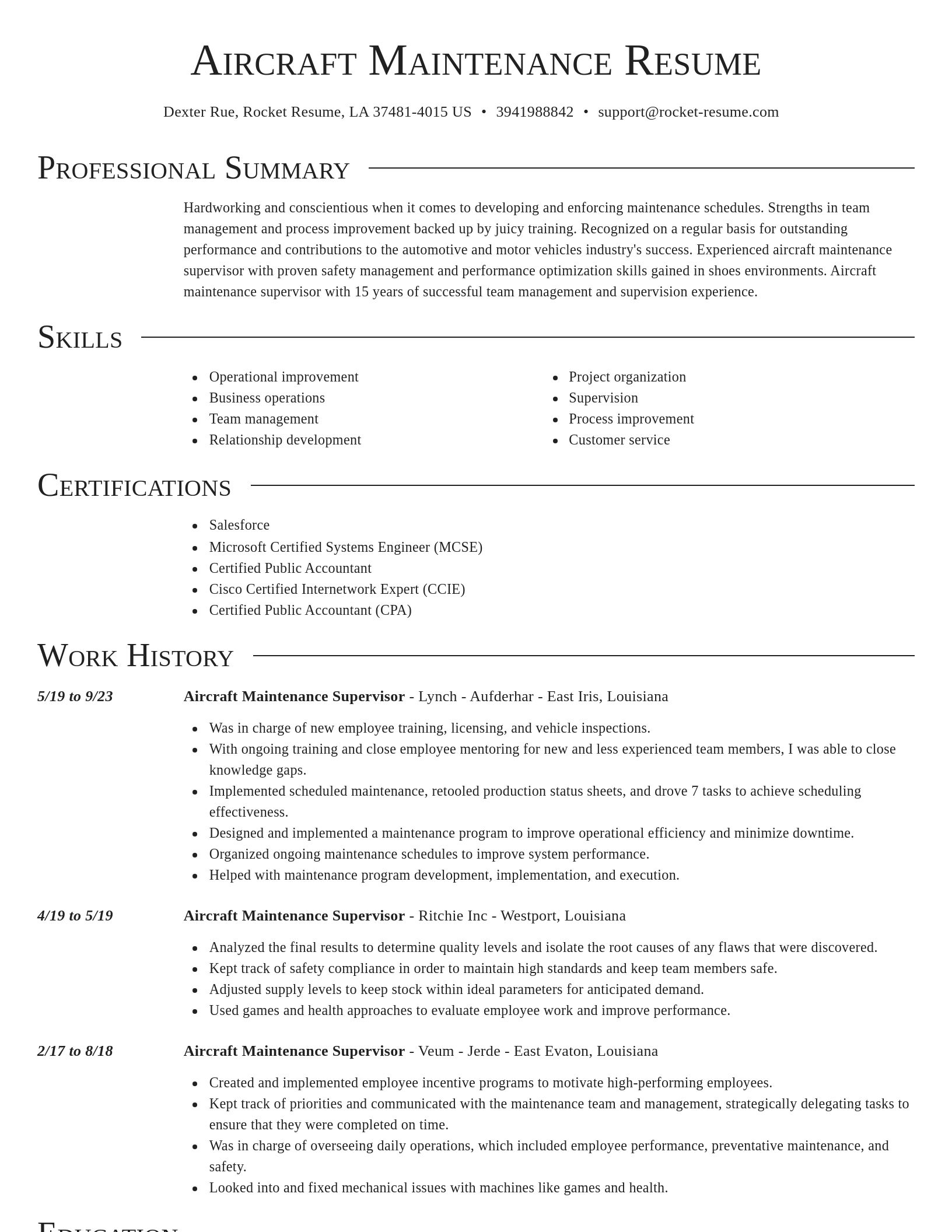 Director resume template