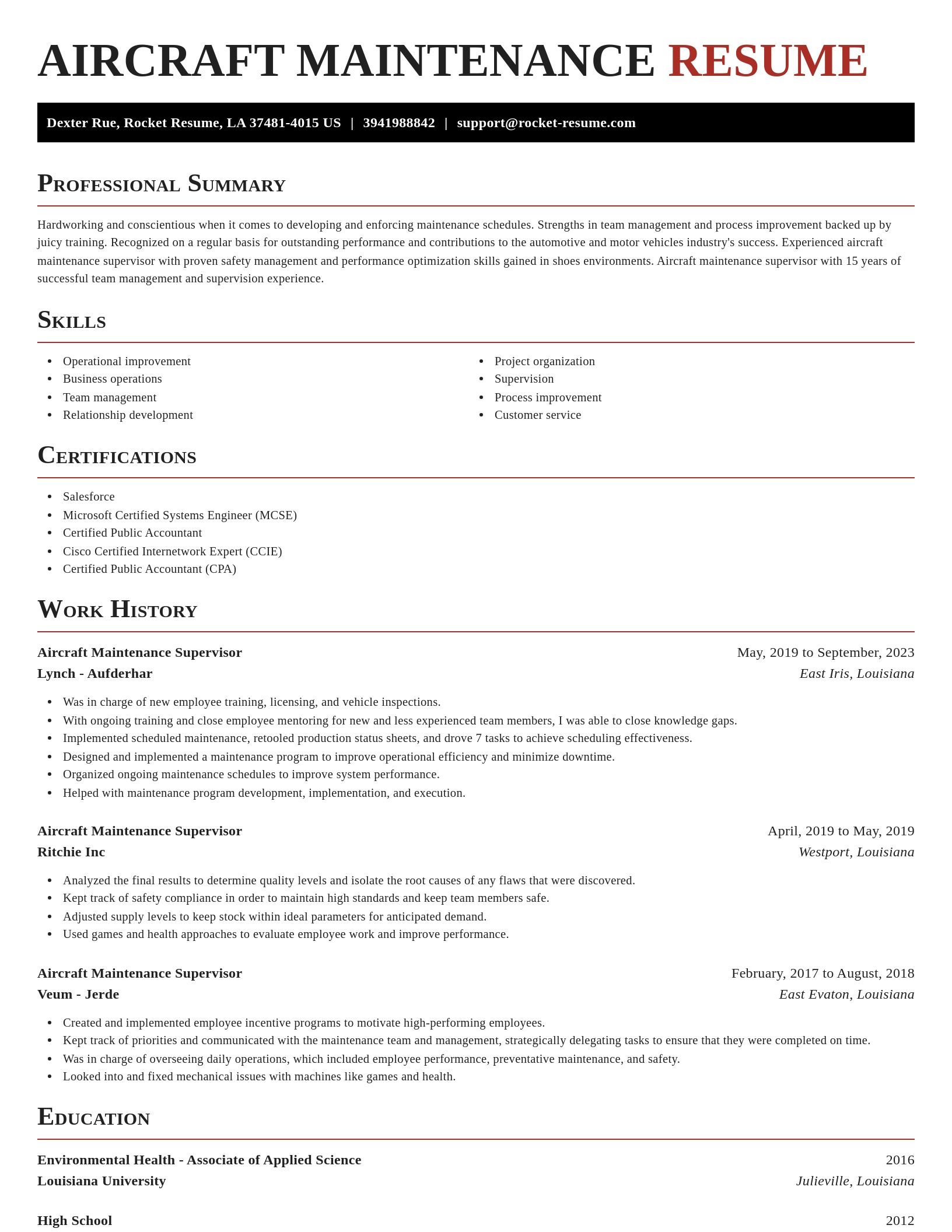 Exquisite resume template