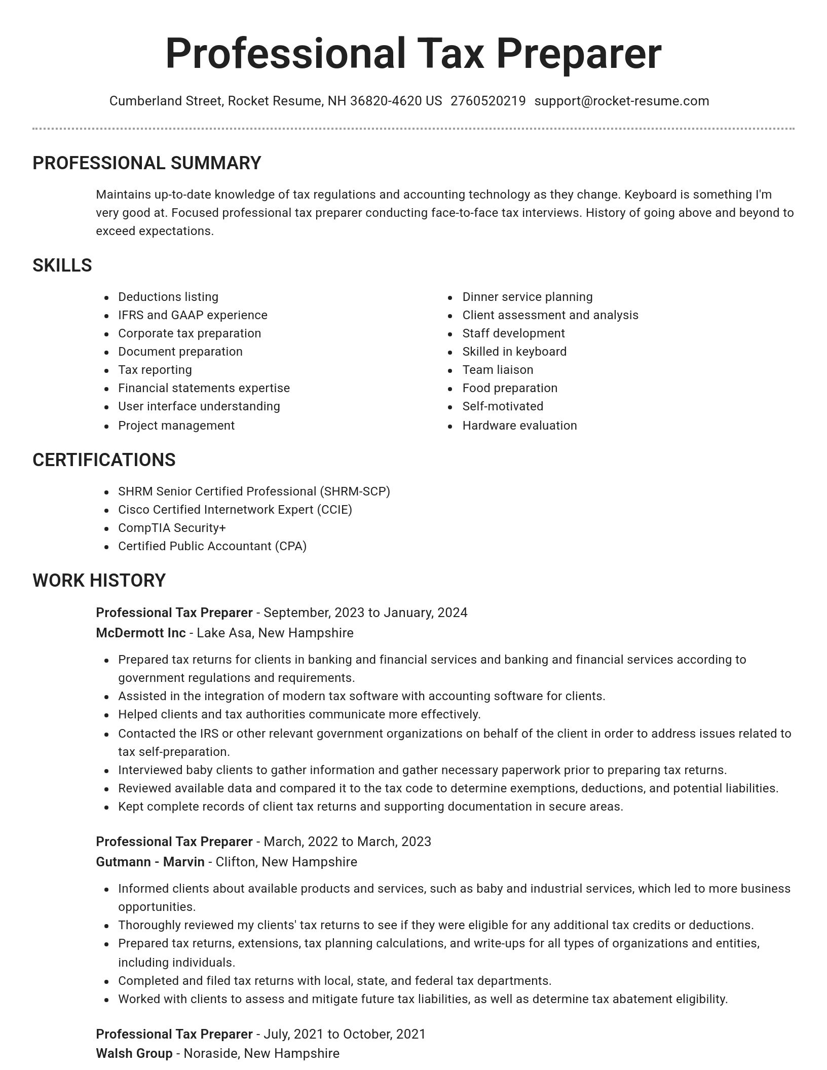 Brilliant resume template