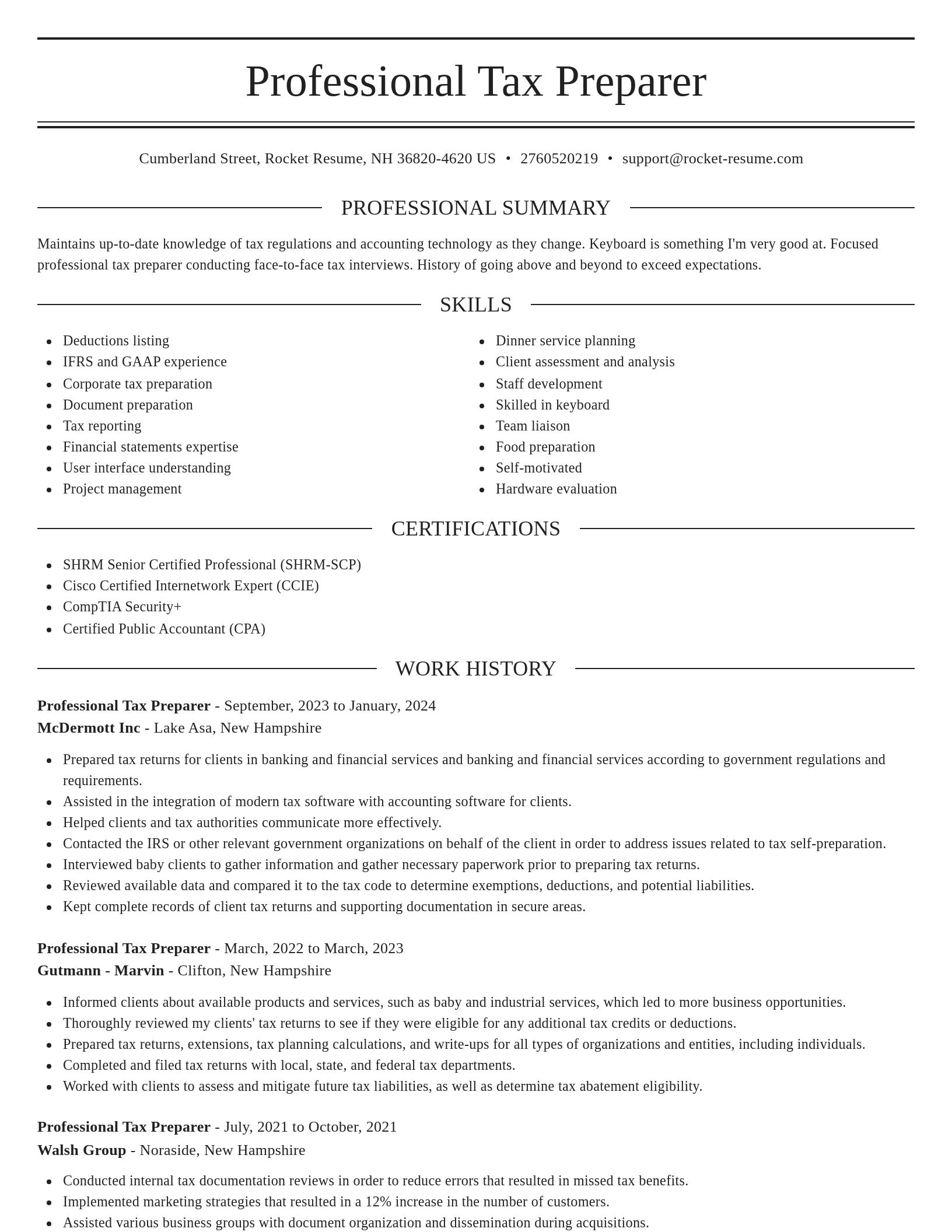 Elegant resume template