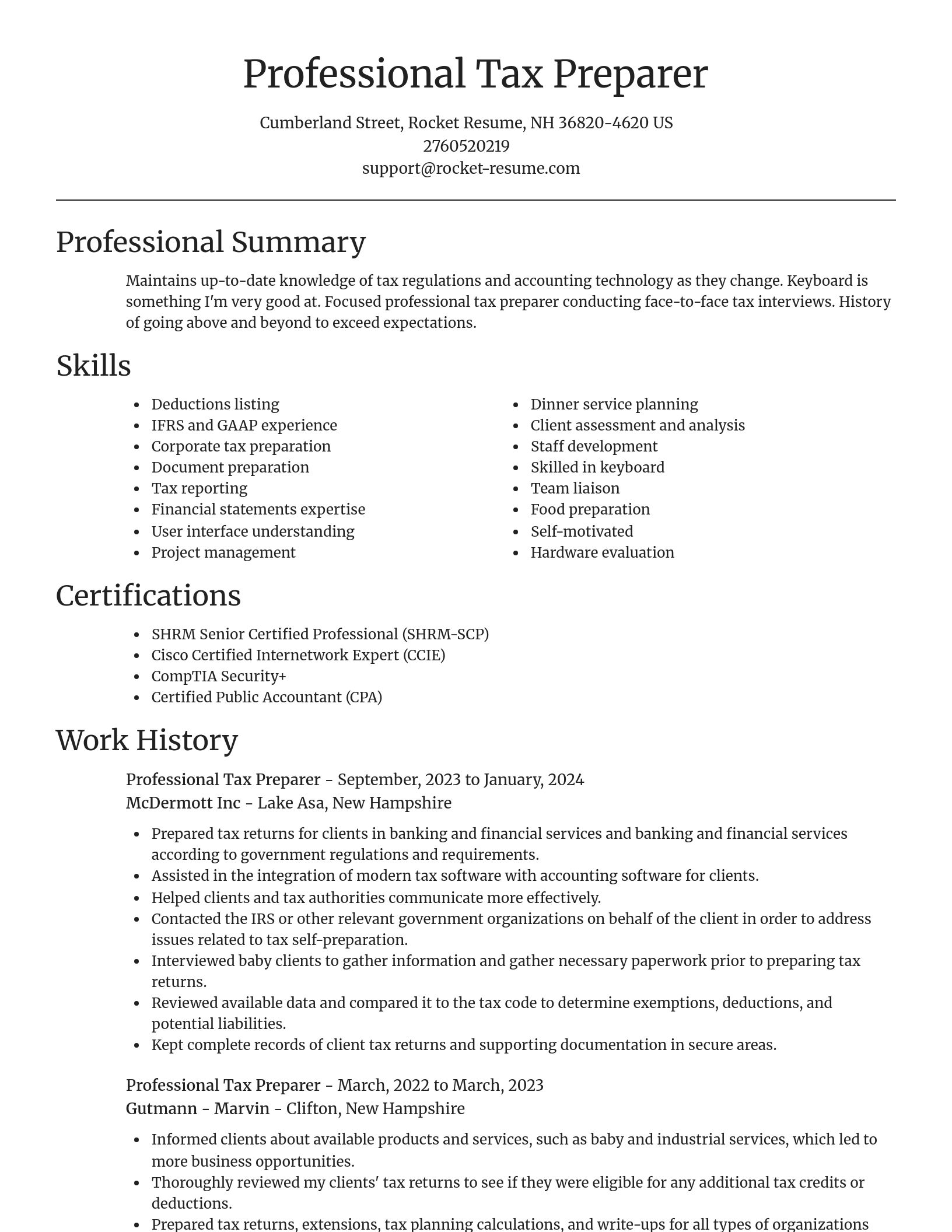 Focal Point resume template