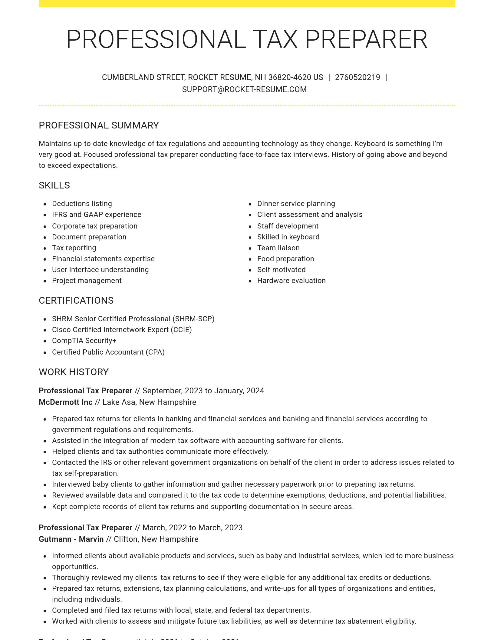 Grand resume template