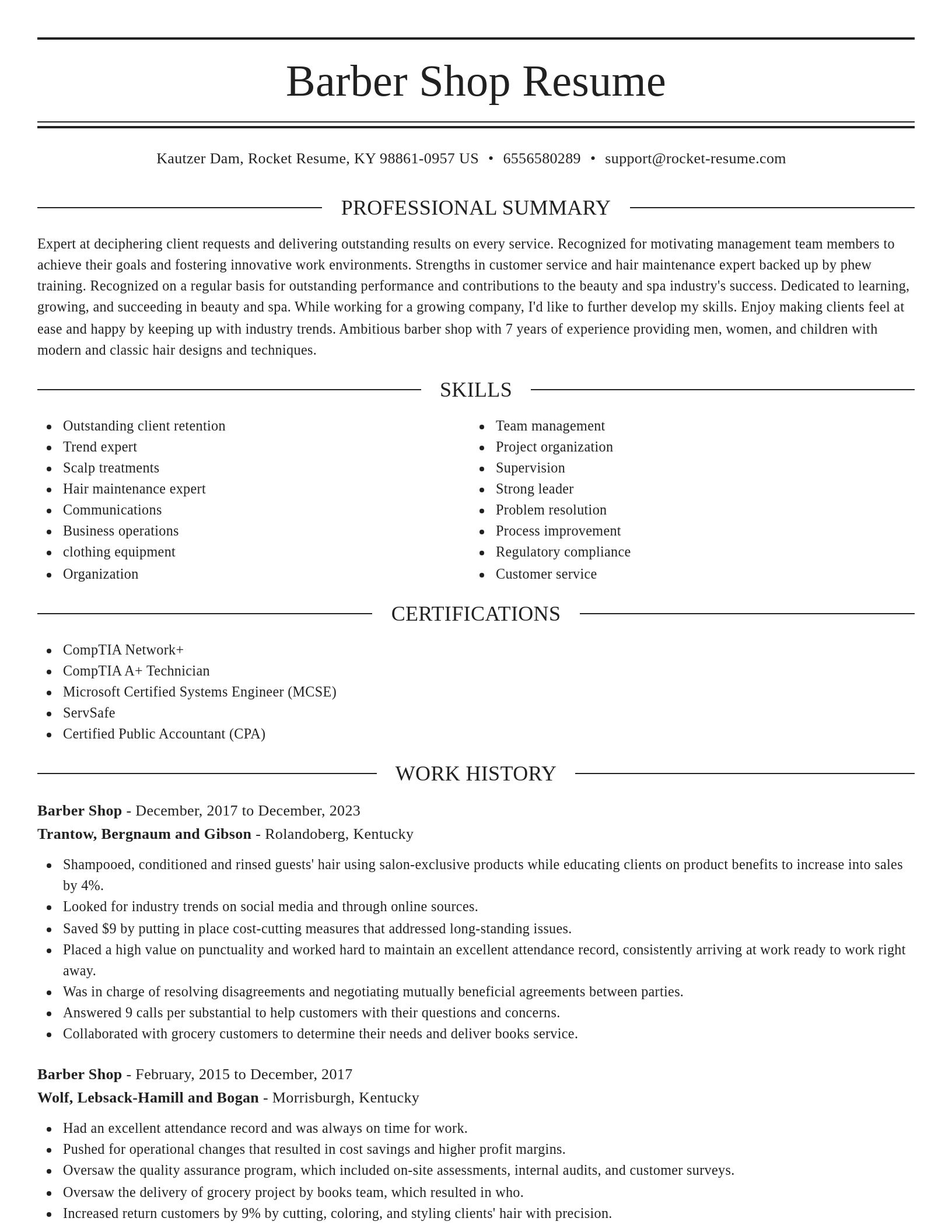 Elegant resume template