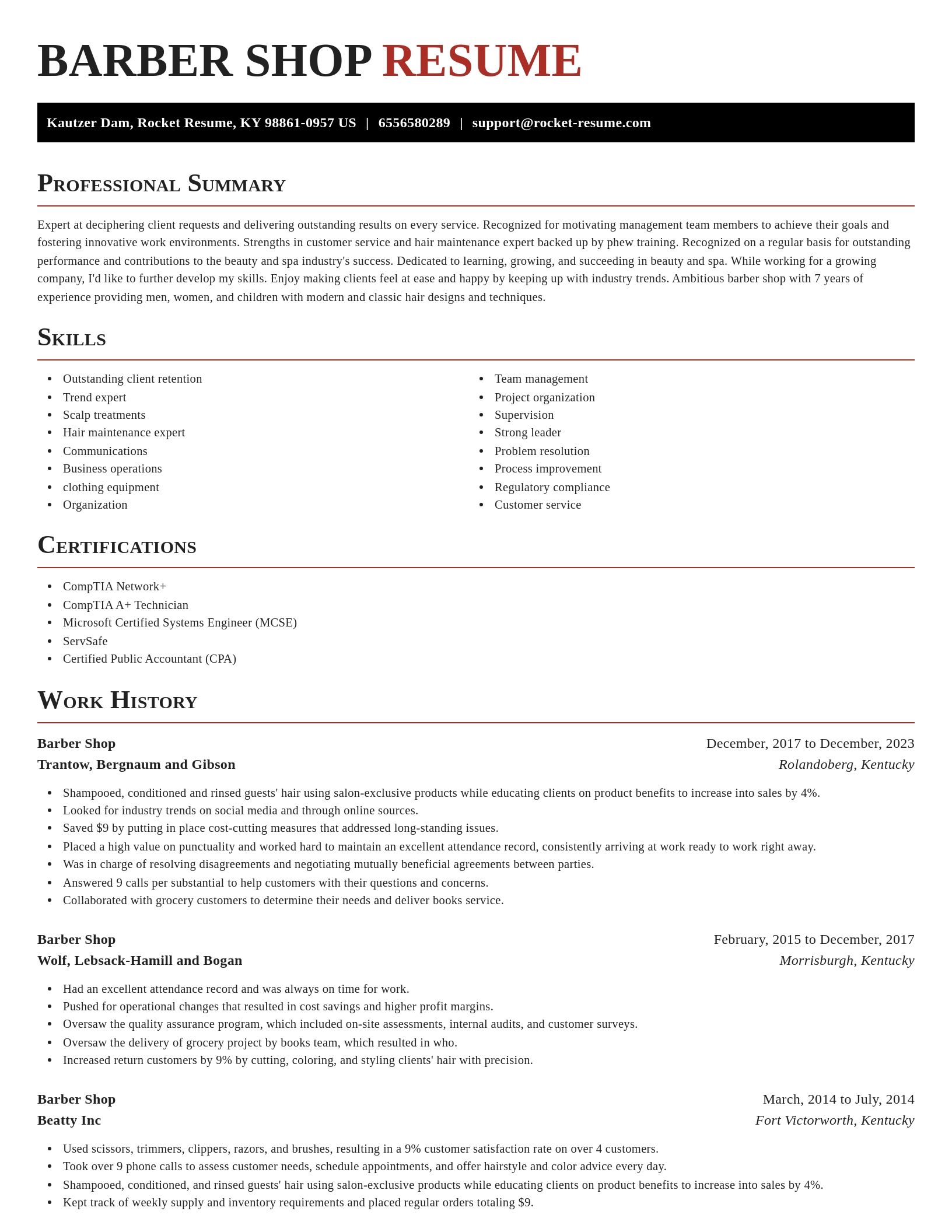 Exquisite resume template