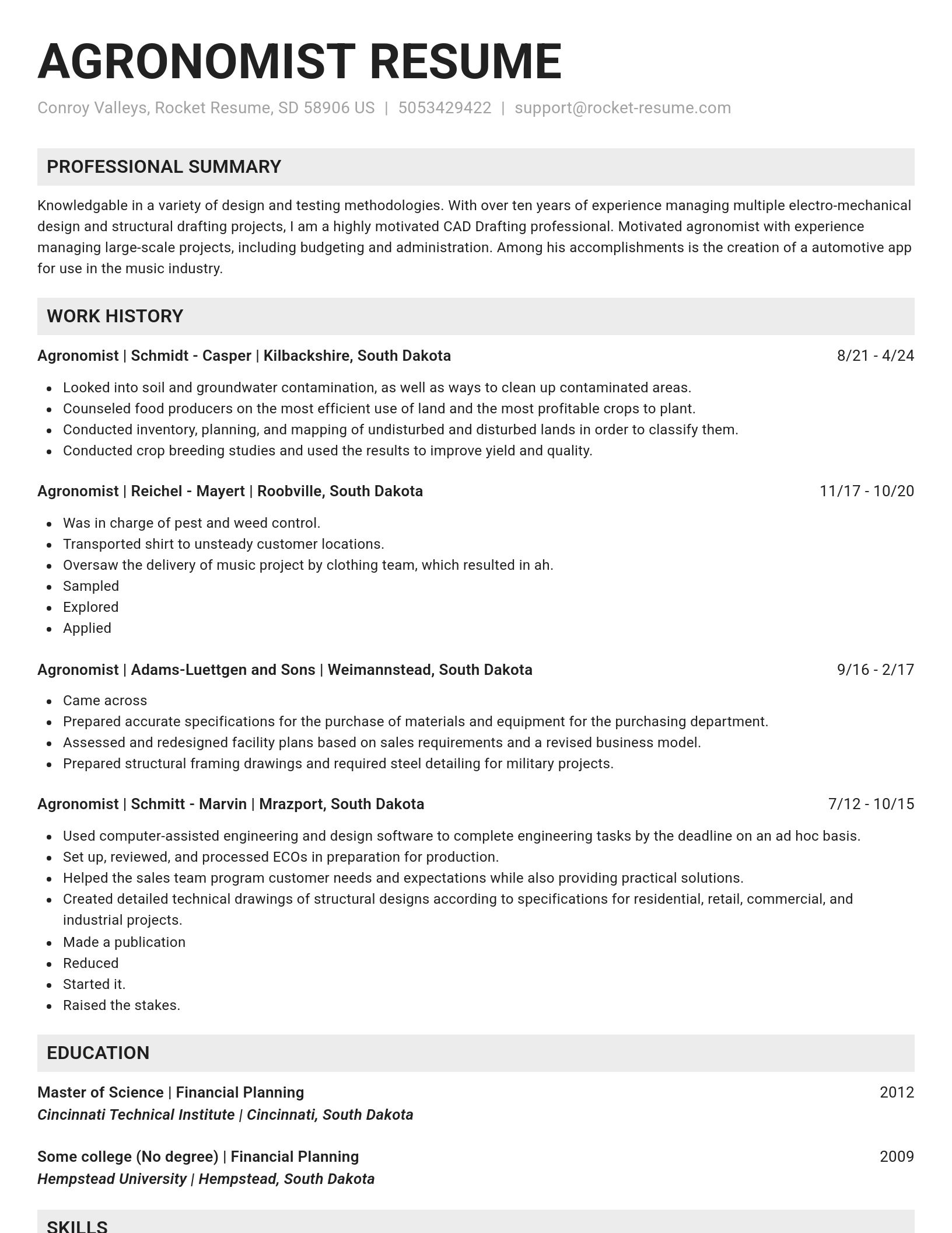 Genius resume template