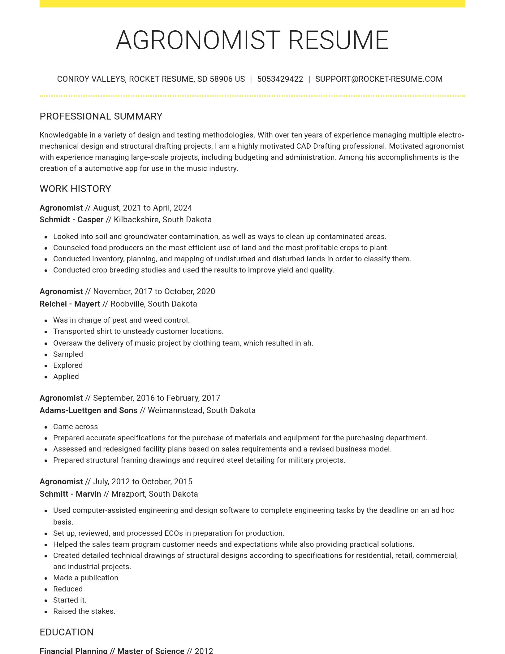 Grand resume template