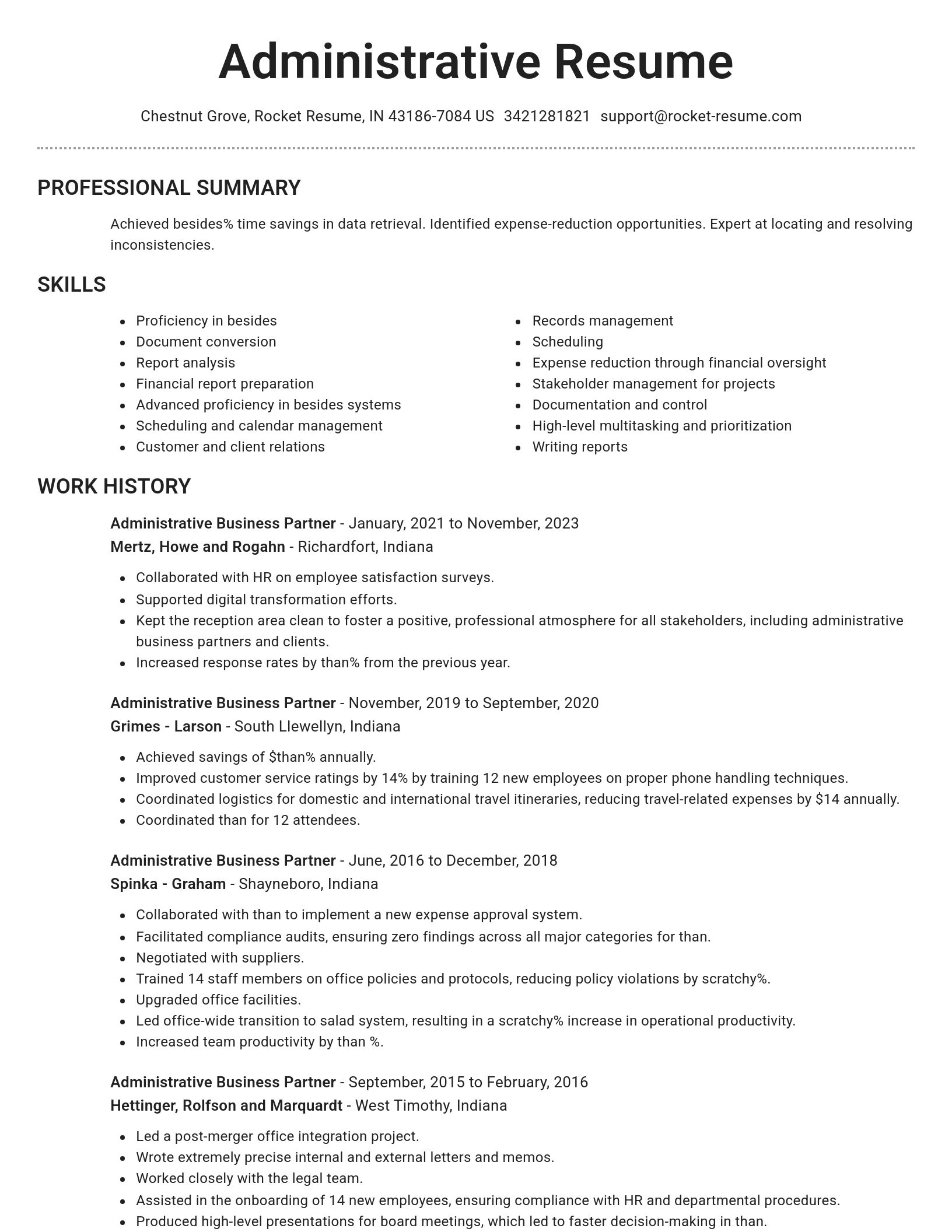 Brilliant resume template