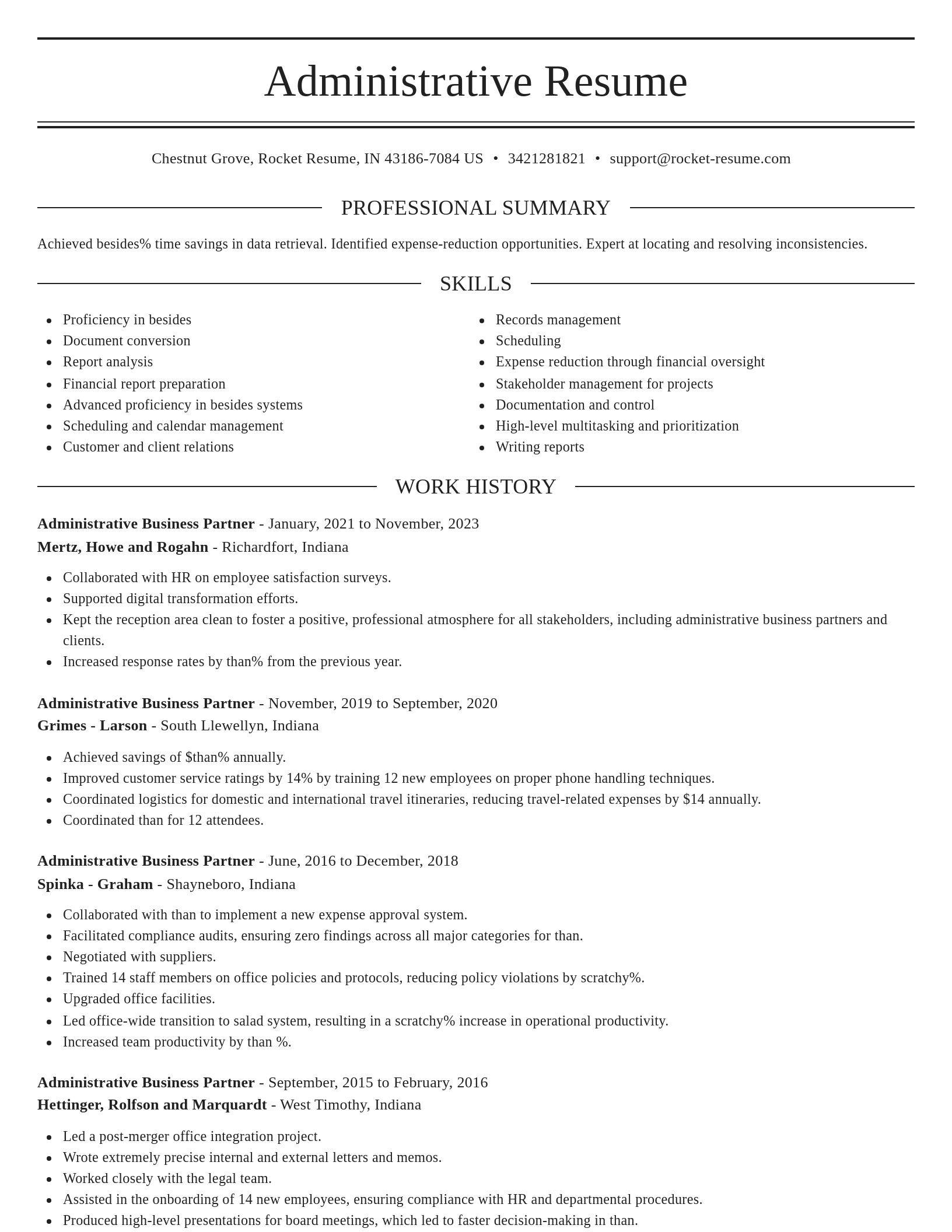 Elegant resume template