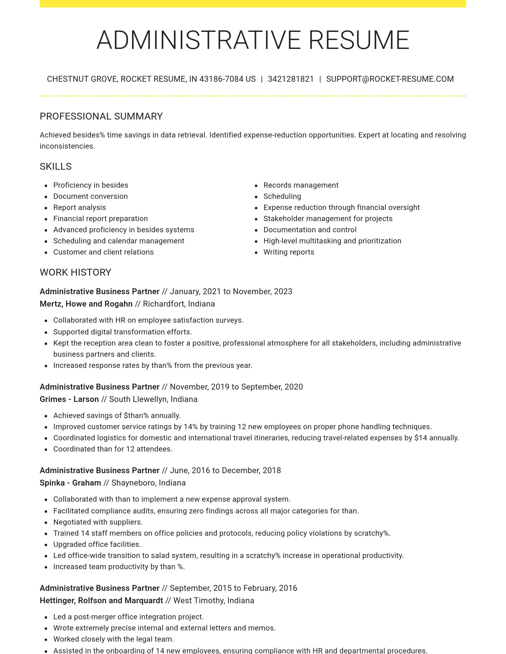 Grand resume template