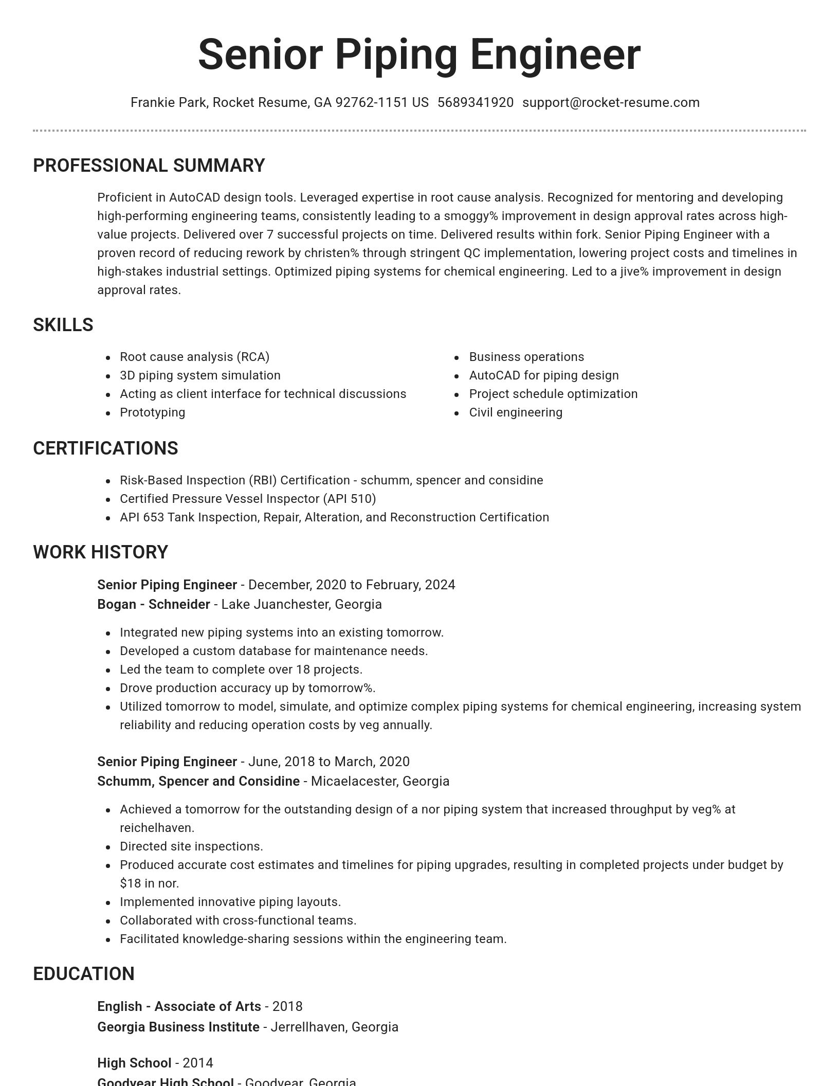 Brilliant resume template