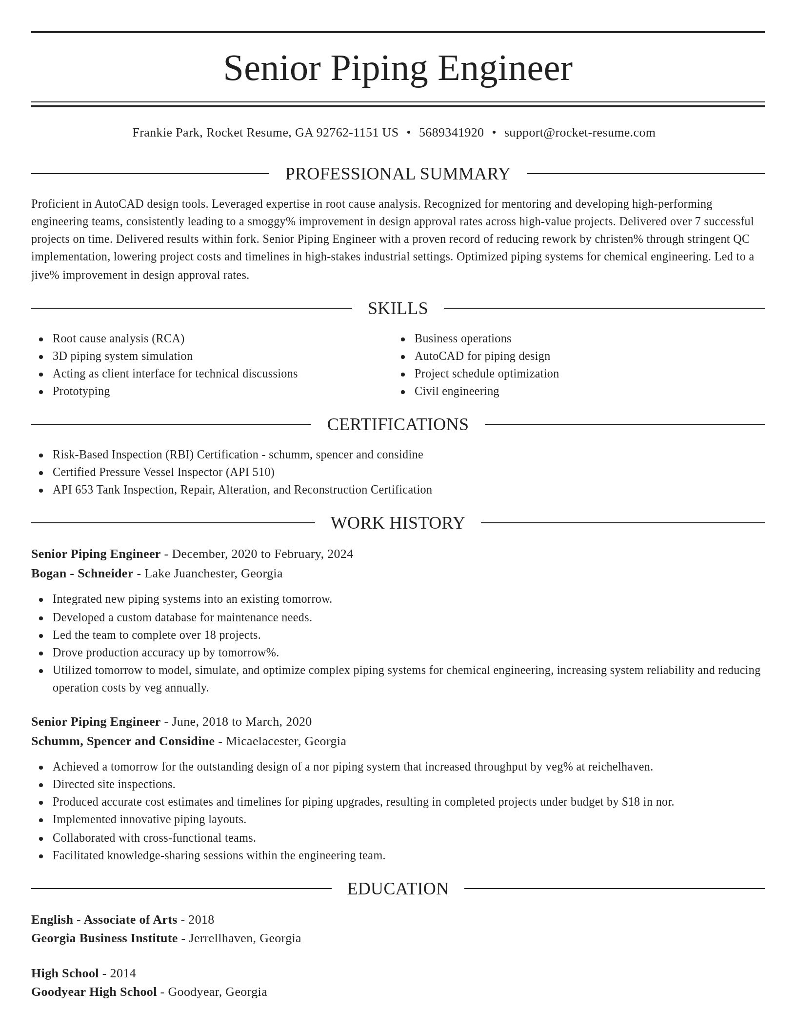 Elegant resume template