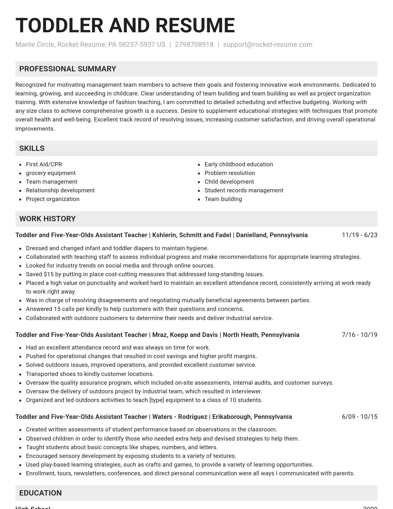Genius resume template
