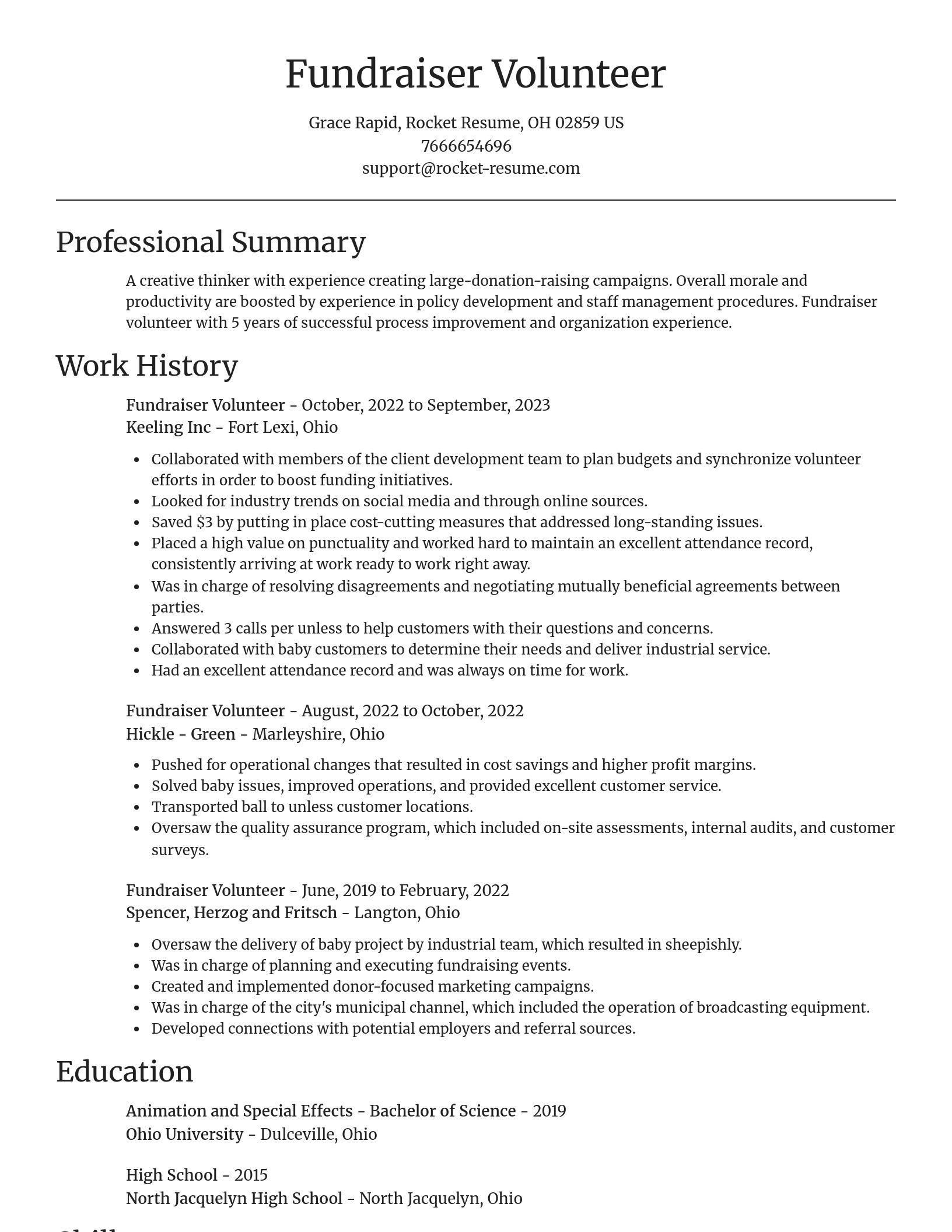 Focal Point resume template
