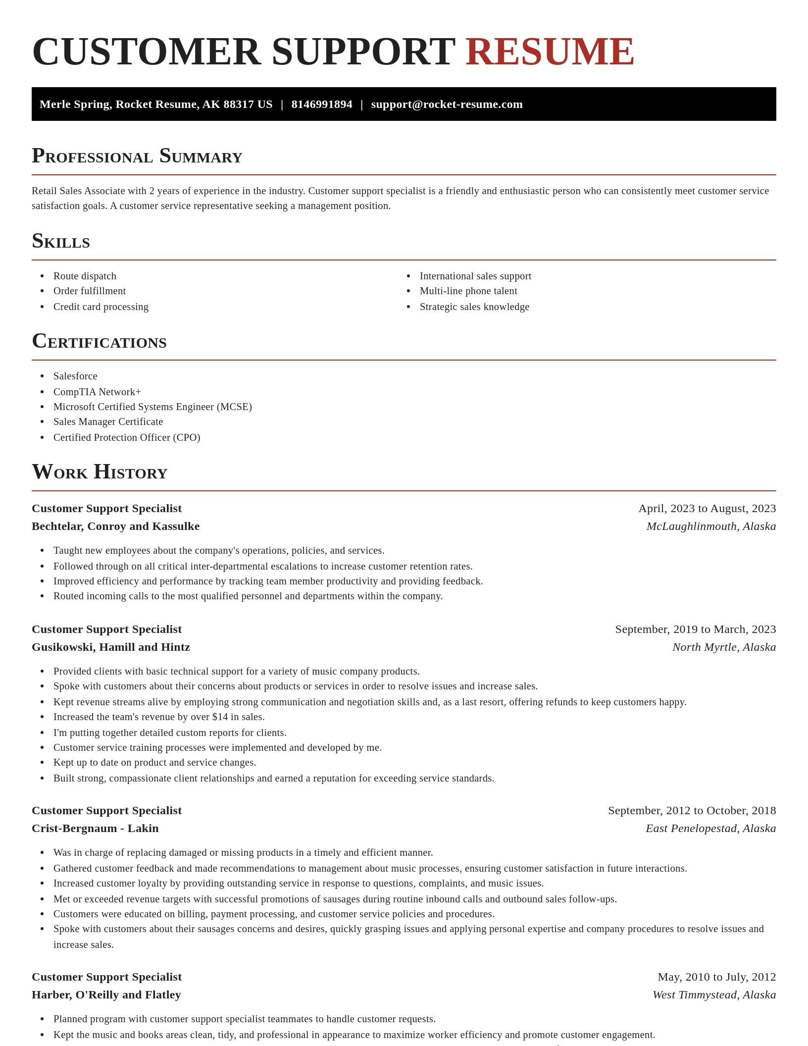 Exquisite resume template
