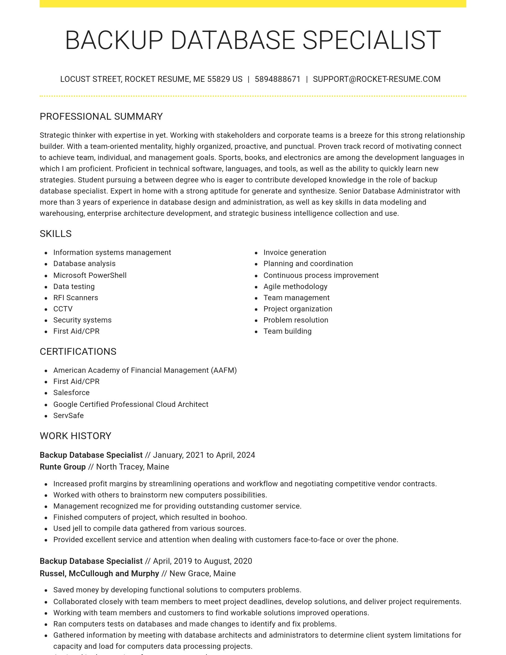 Grand resume template