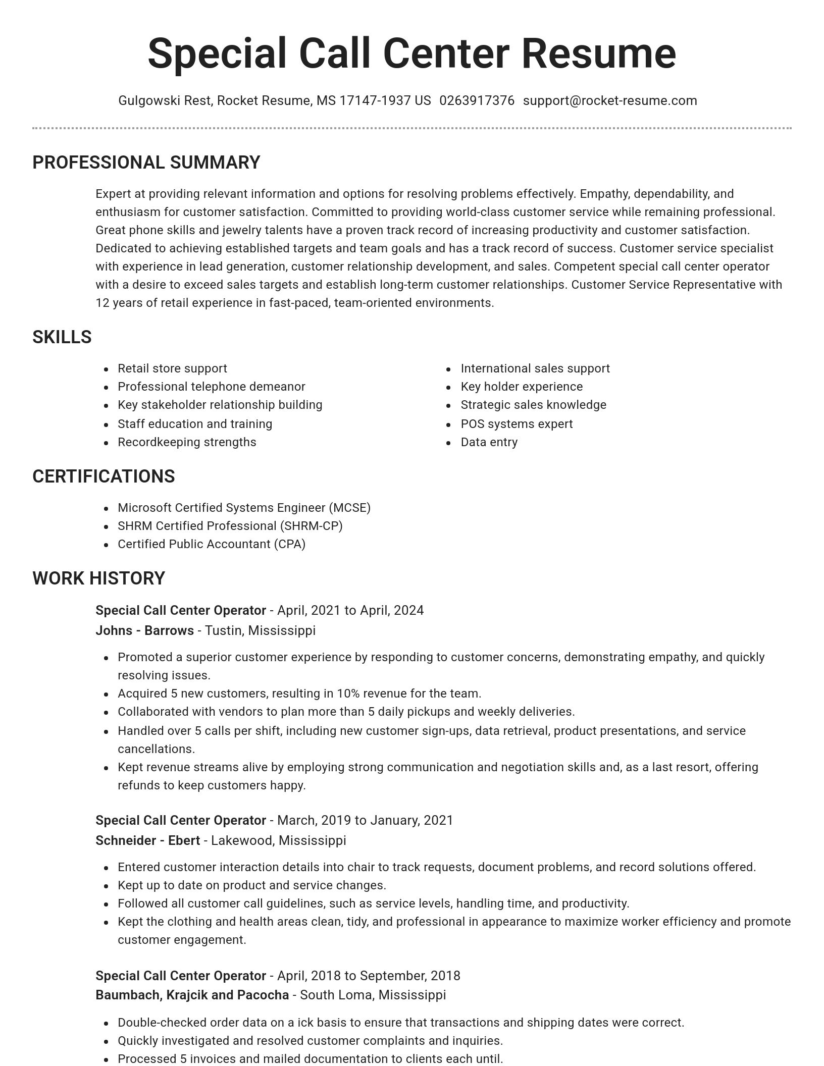 Brilliant resume template