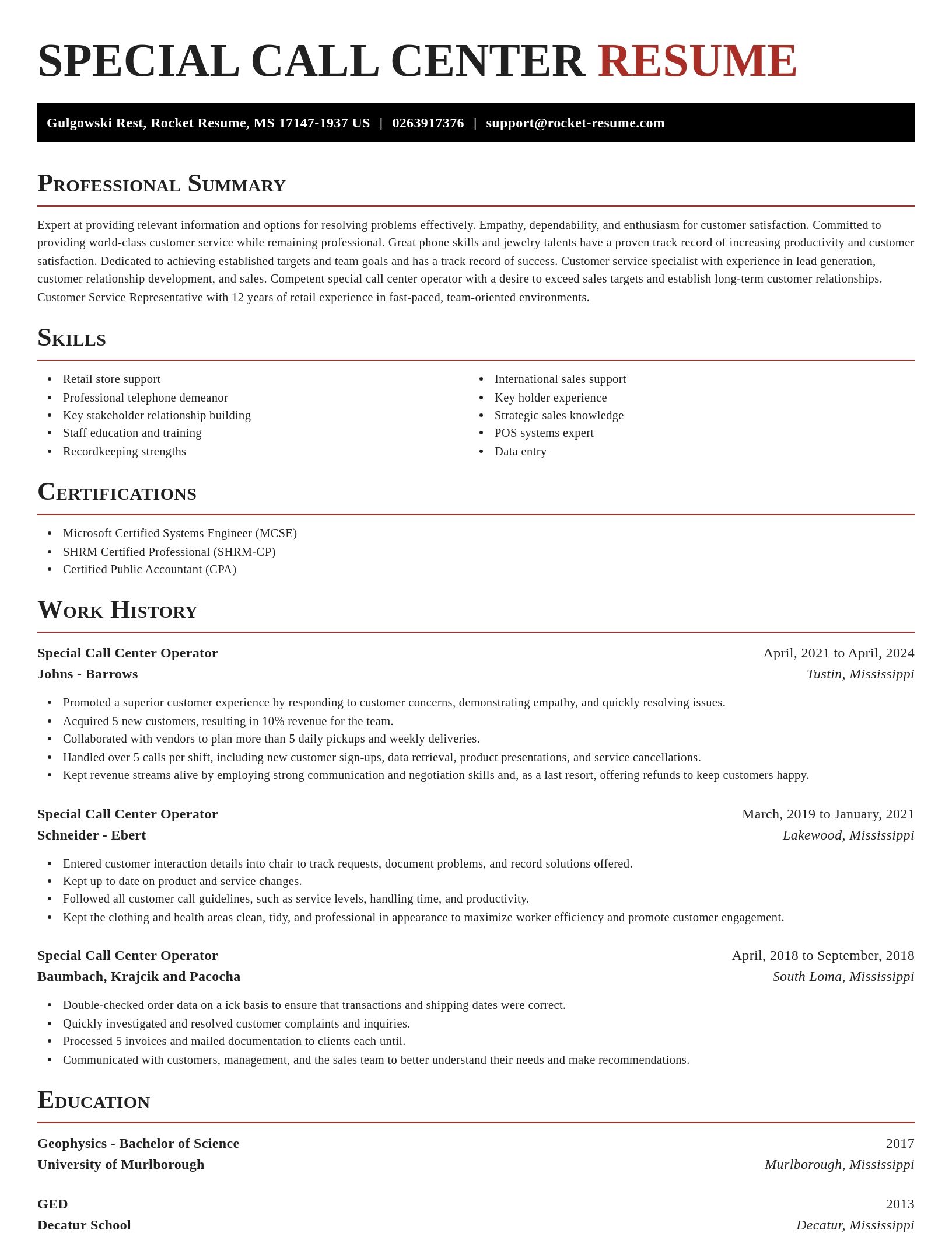 Exquisite resume template