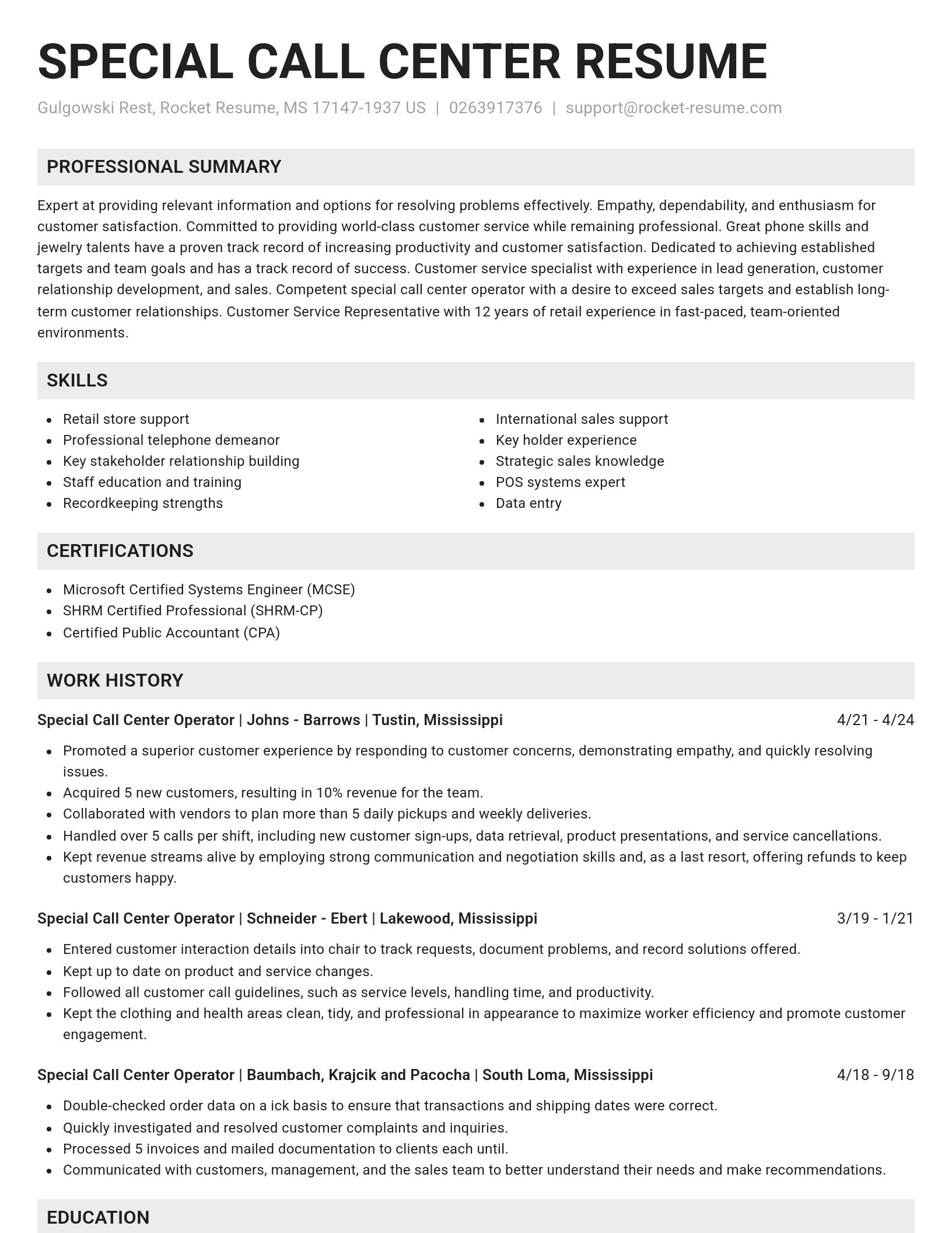 Genius resume template