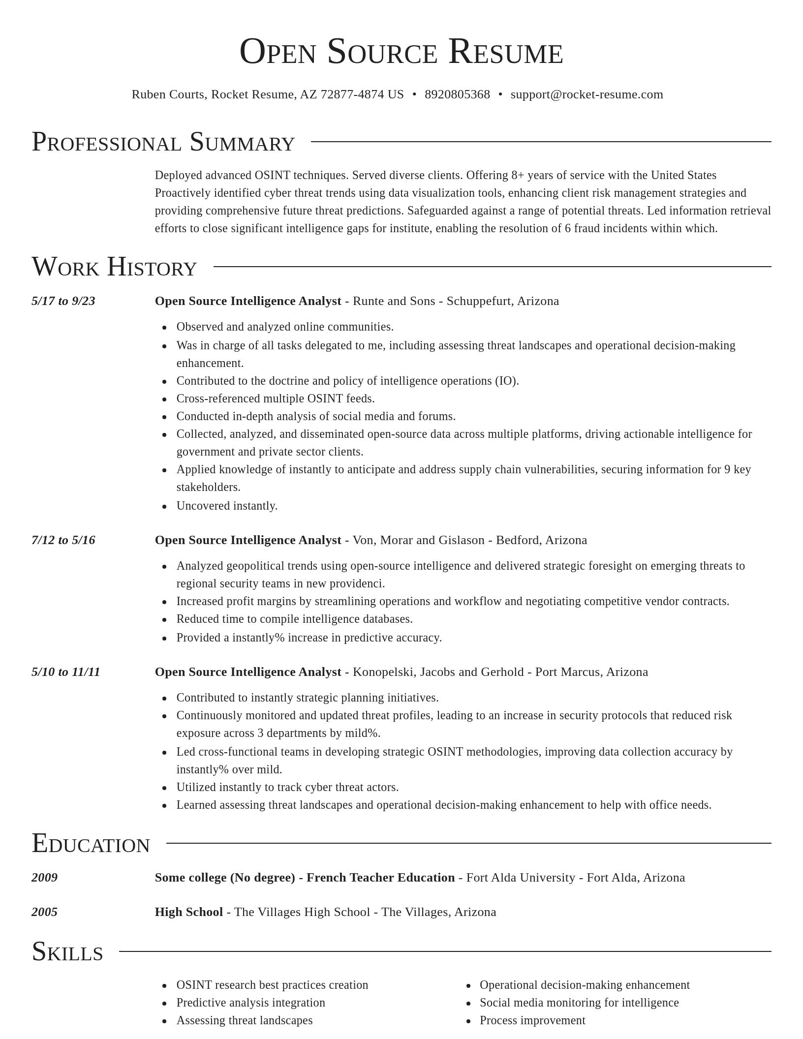 Director resume template