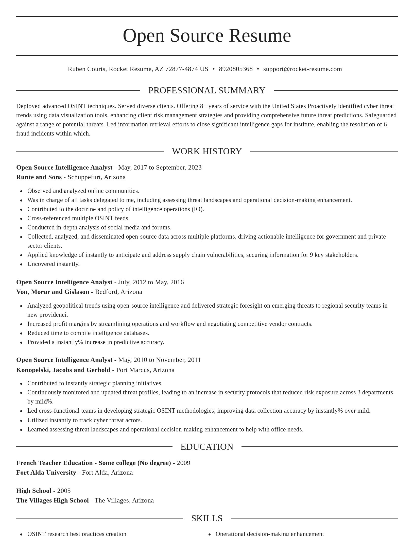 Elegant resume template