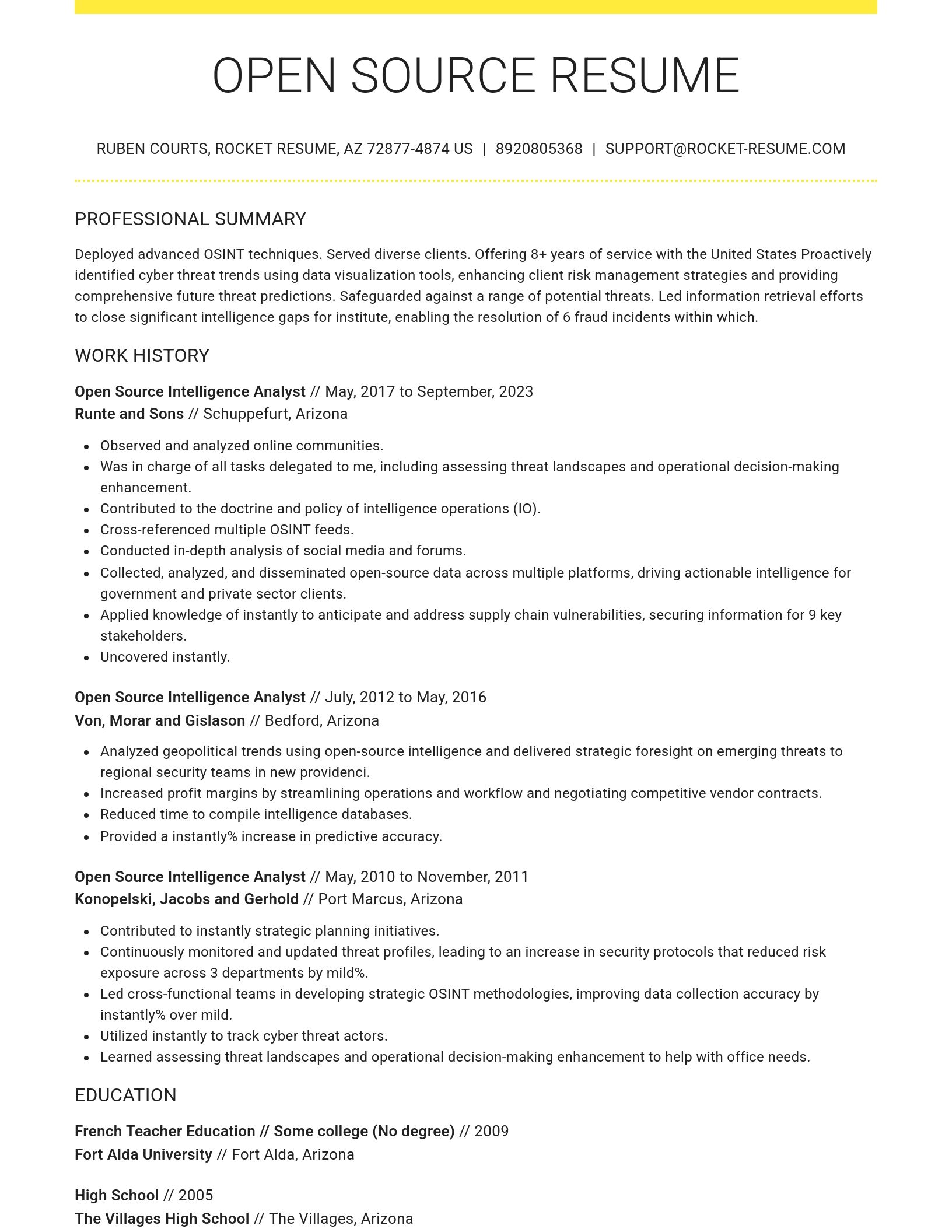 Grand resume template